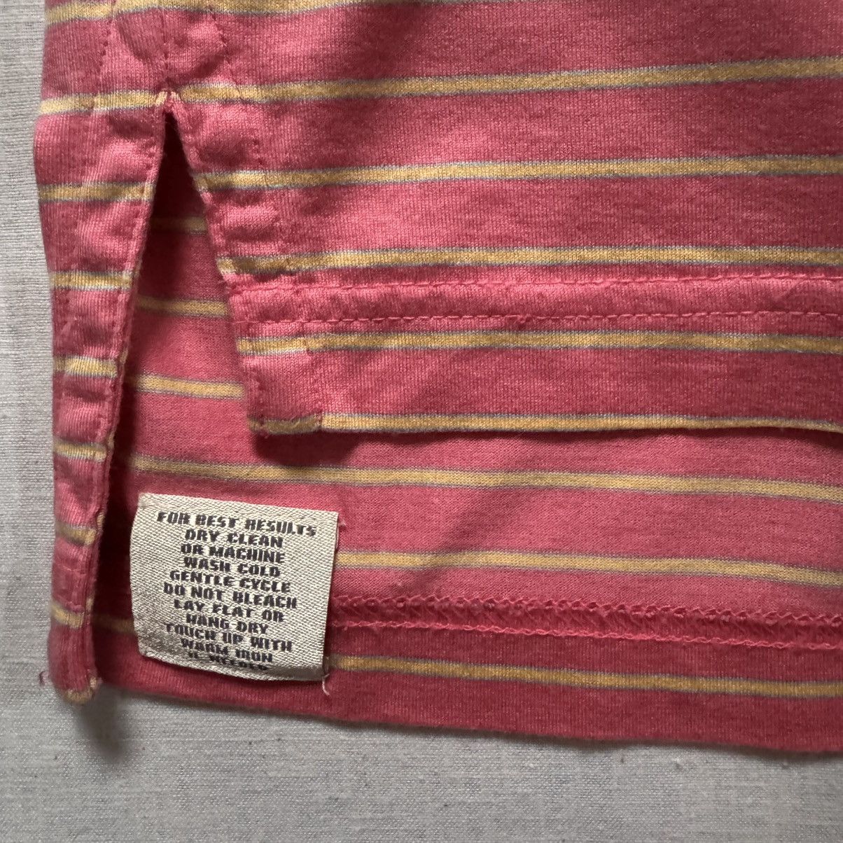 Peter Millar Peter Millar Pink Yellow Blue Stripe Boxy Polo Shirt Size US XL / EU 56 / 4 - 3 Thumbnail
