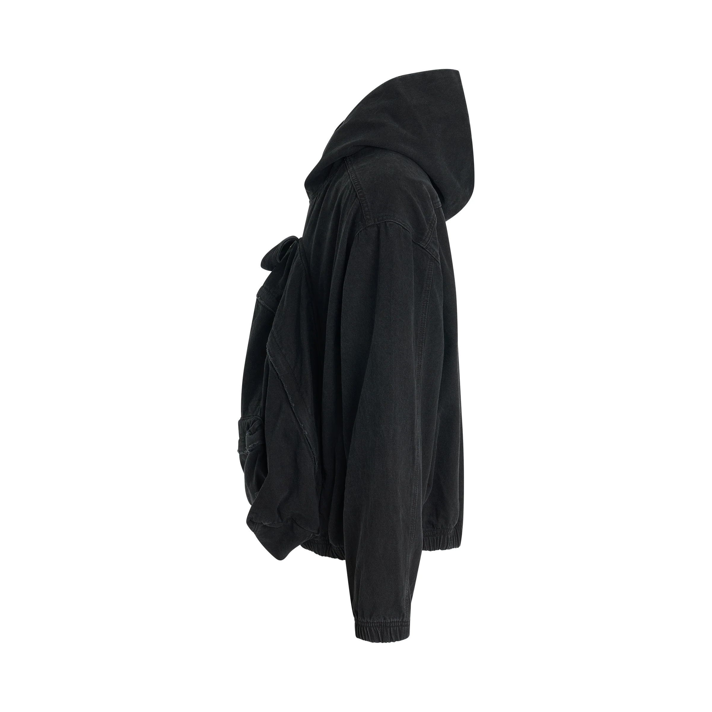WE11DONE o1mris0824 Bag Shaped Hoodie in Black Size US S / EU 44-46 / 1 - 3 Thumbnail