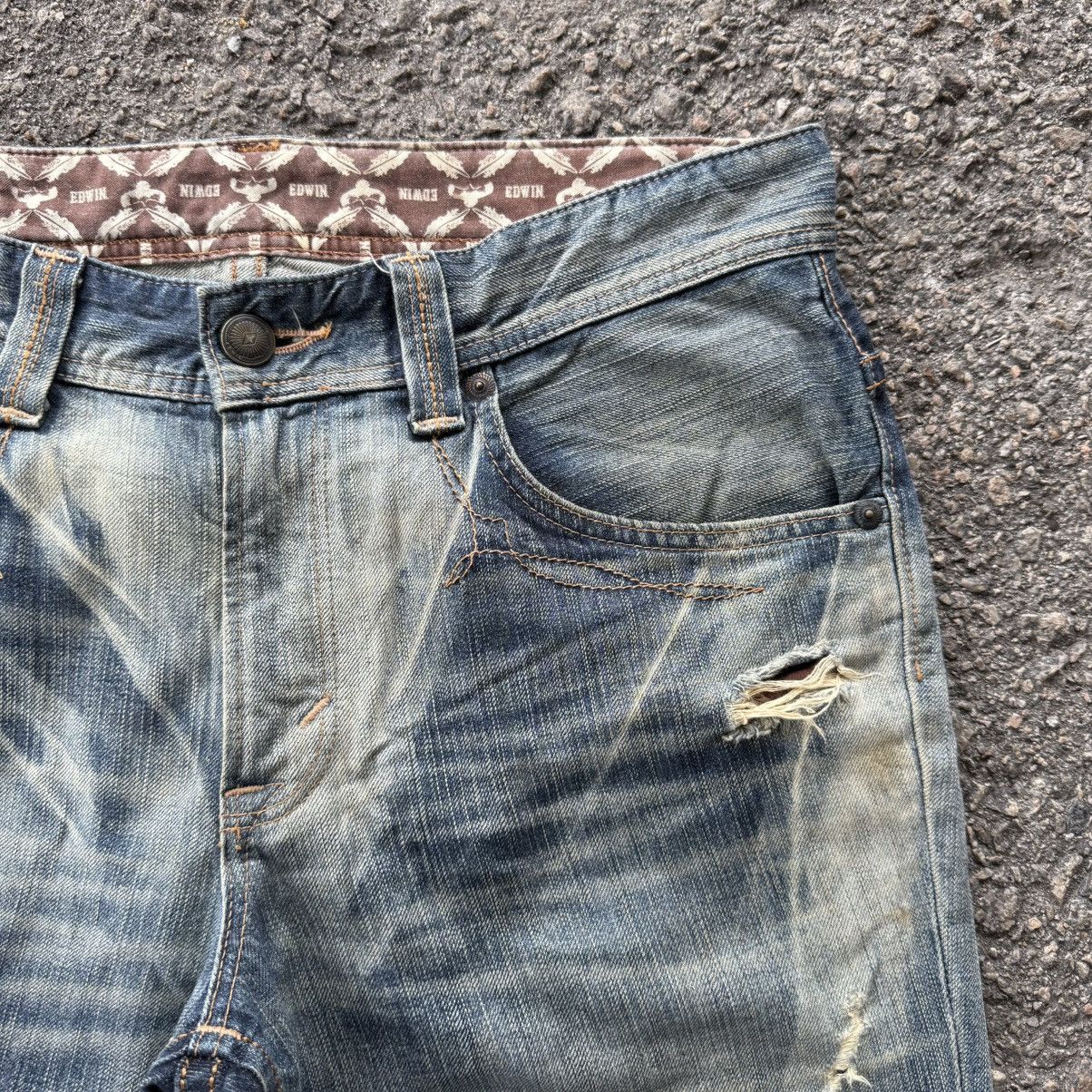Edwin Vintage Edwin Flare distressed jeans denim pants Size US 36 / EU 52 - 8 Thumbnail