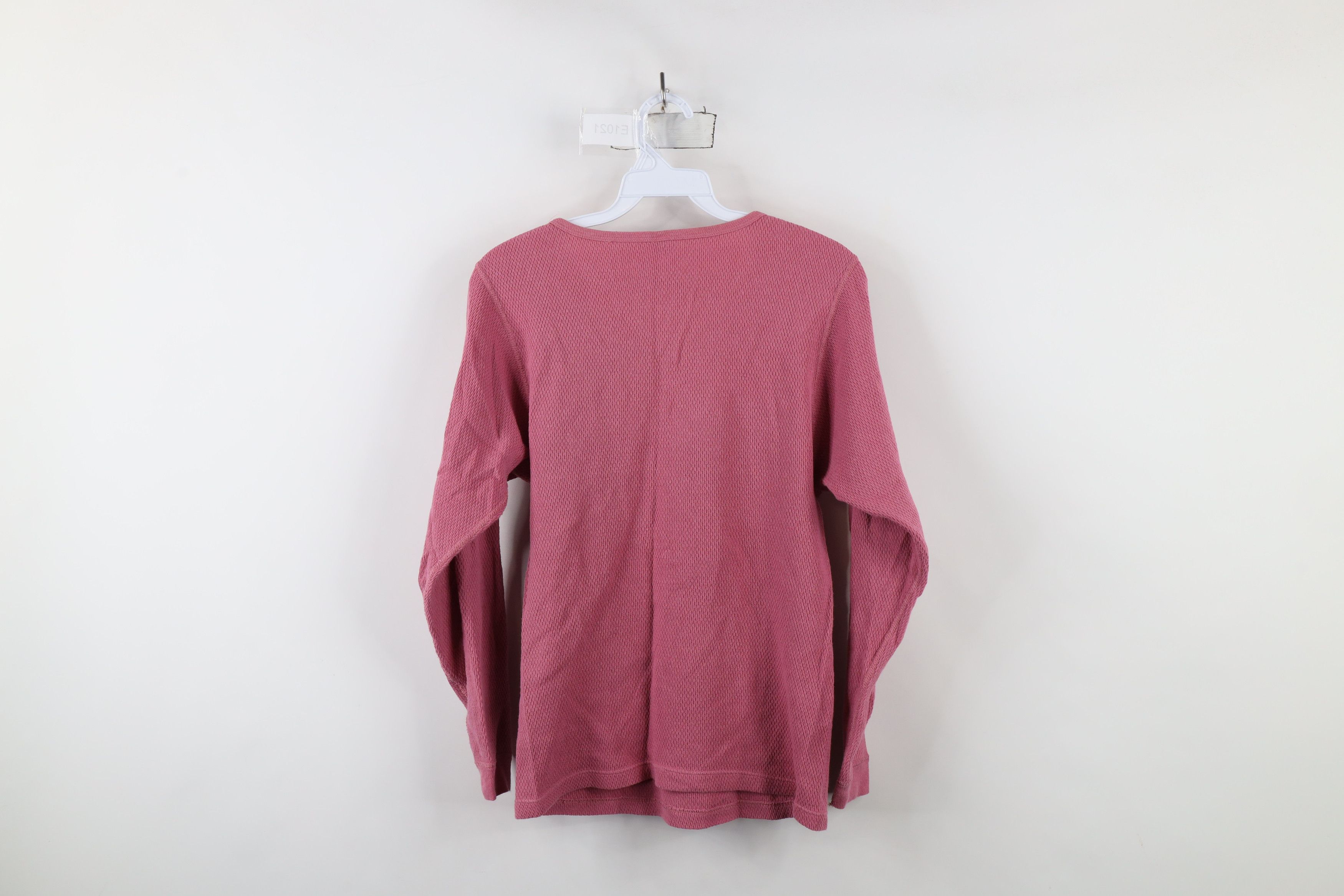 Vintage Vintage 90s Streetwear Waffle Knit Long Sleeve T-Shirt USA Size L / US 10 / IT 46 - 9 Thumbnail