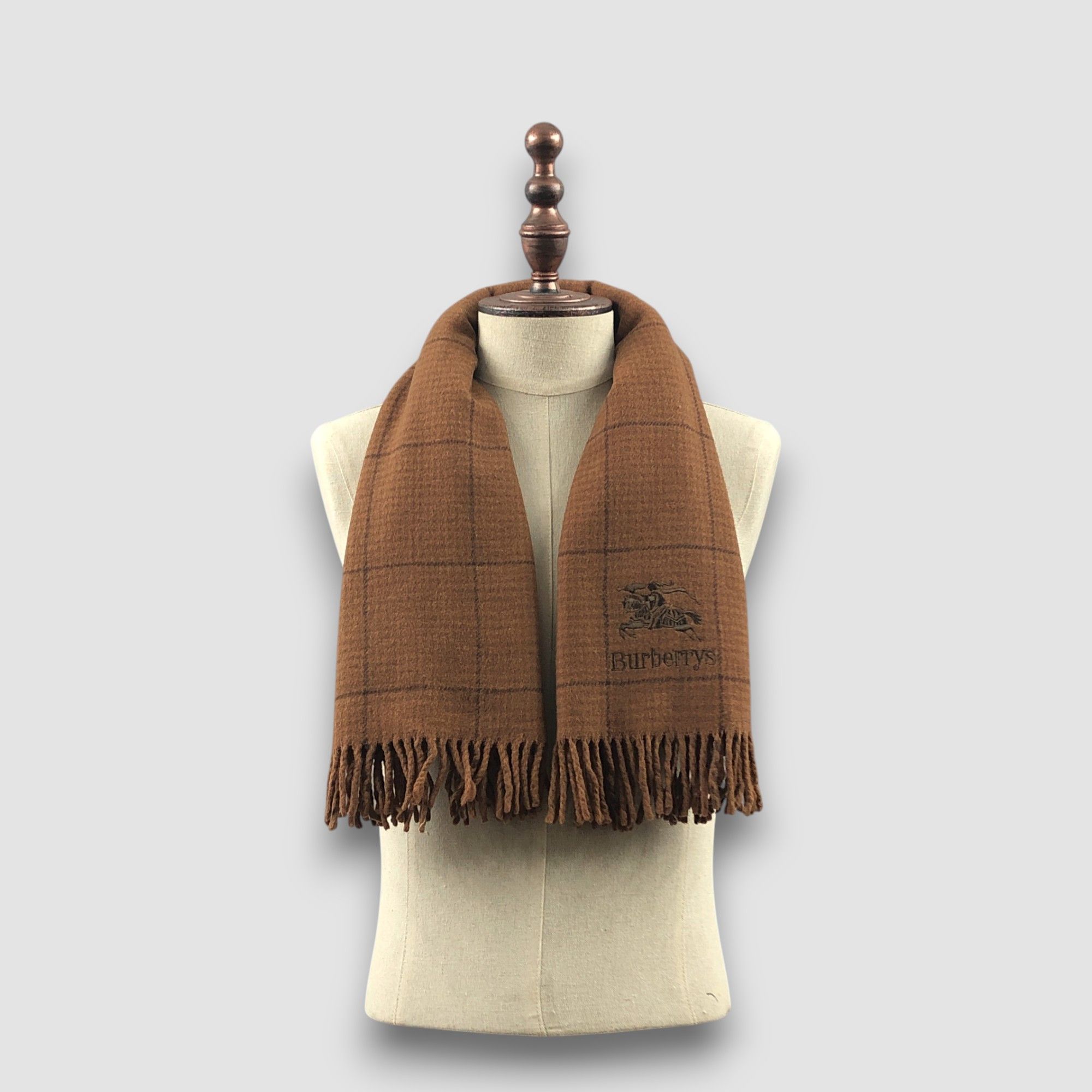 Burberry Vintage Burberry Scarf Muffler Wool Stole Wraps Scarves Size ONE SIZE - 1 Thumbnail