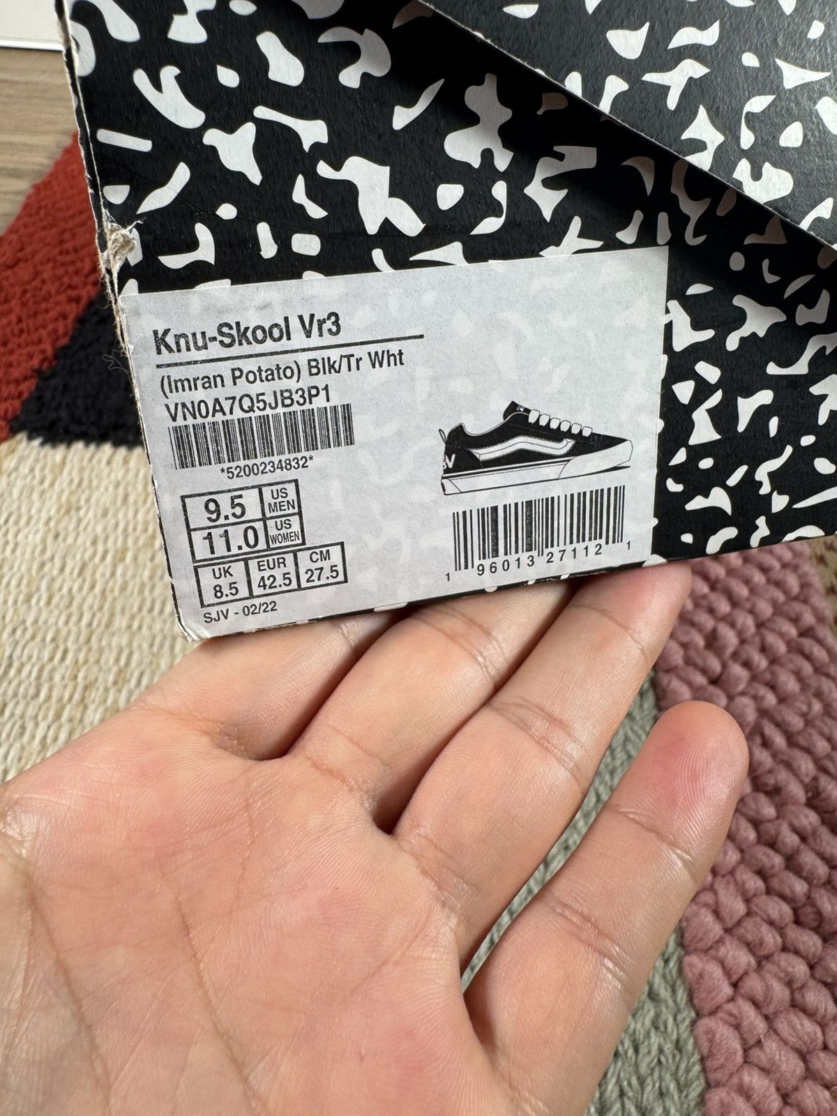 Imran Potato × Vans Vans Vault Ua Knu-Skool Vr3 LX Imran Potato Black White Size US 9.5 / EU 42-43 - 11 Thumbnail