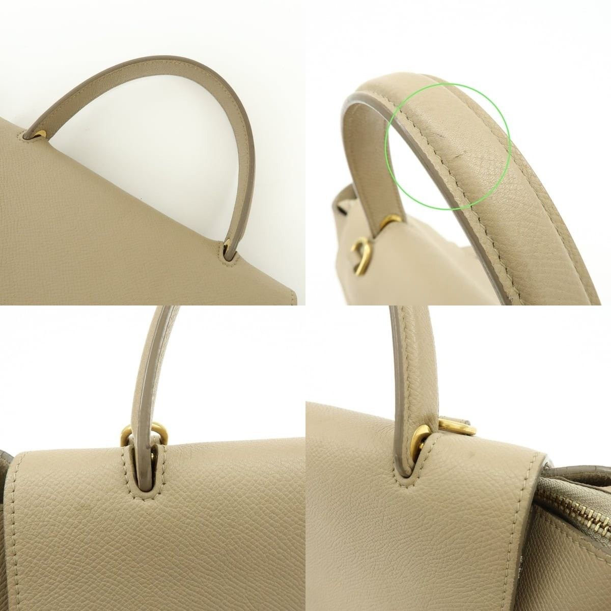 Celine Celine Belt Bag Mini Calfskin Top Handle Beige Size ONE SIZE - 4 Thumbnail