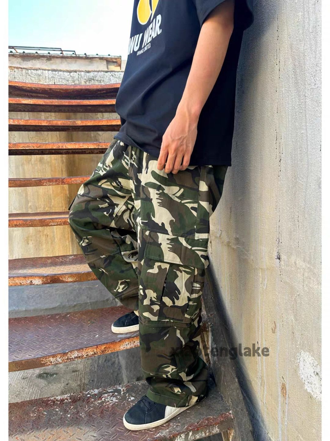 Vintage Utility skate hiphop loose baggy cargo camo hiphop pants Size US 36 / EU 52 - 1 Thumbnail