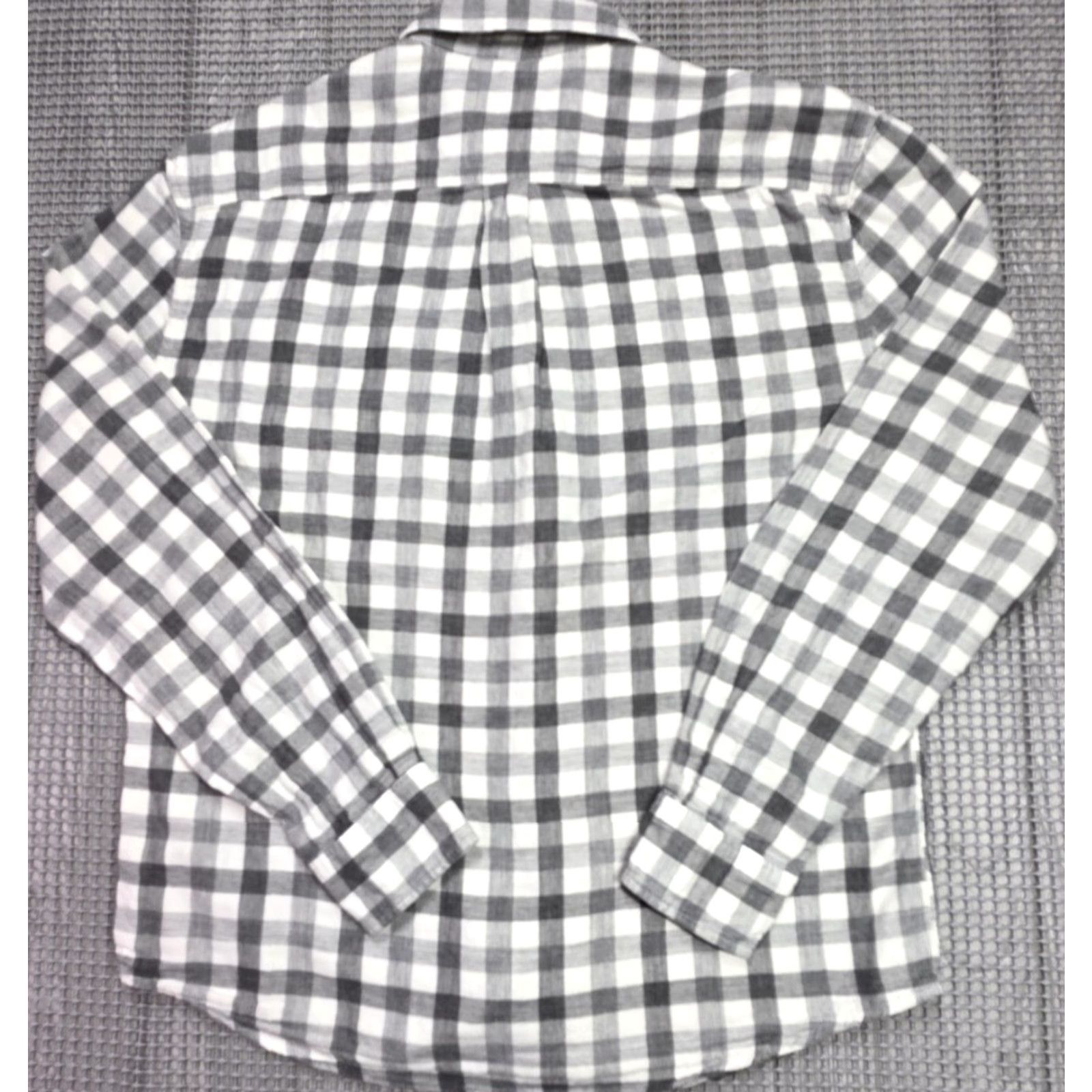 johnnie-O johnnie-O Hangin Out Shirt Button-Up Gray Check Long Sleeve M Mens Shirts Size US M / EU 48-50 / 2 - 6 Thumbnail