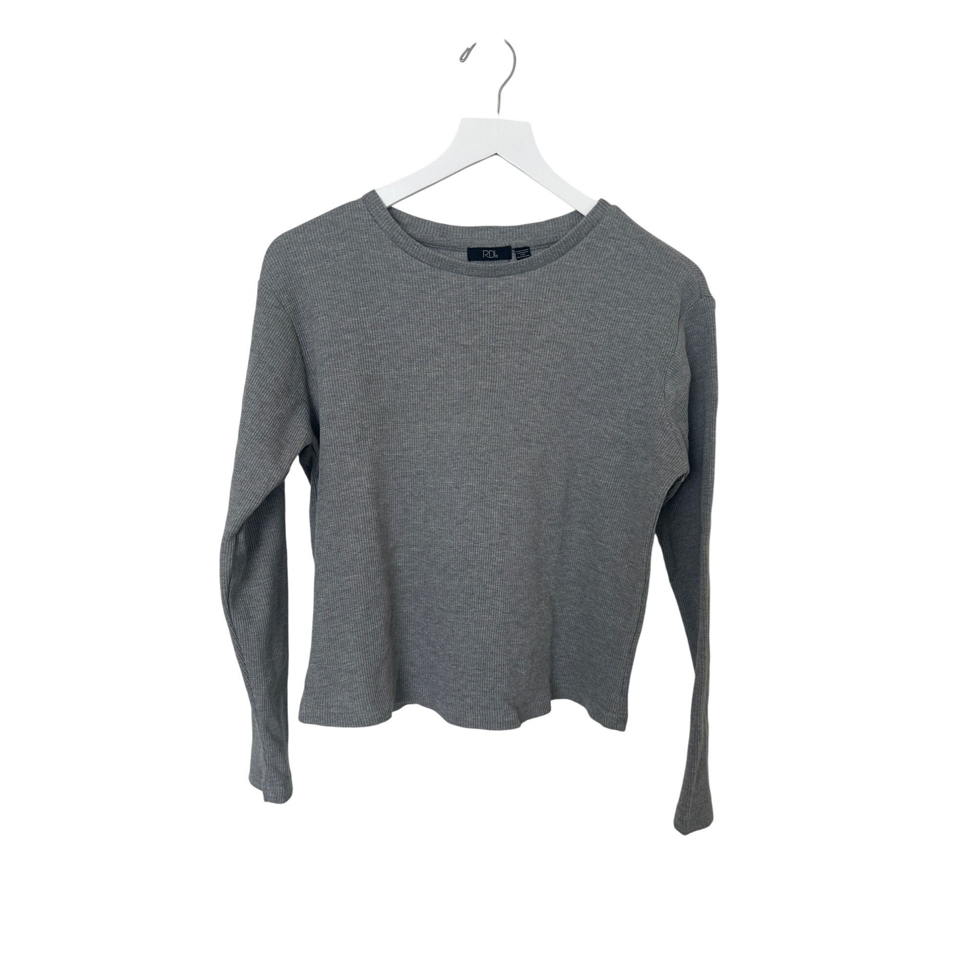 Nordstrom RDI Heather Gray Thermal Long Sleeve Top Size S / US 4 / IT 40 - 1 Thumbnail