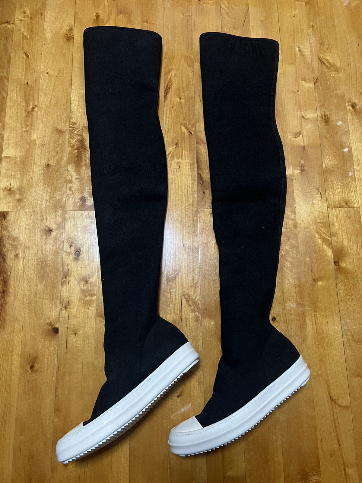 Rick Owens × Rick Owens Drkshdw Rick owens drkshdw thigh high stocking ramones sz 38 Size US 8 / IT 38 - 3 Thumbnail