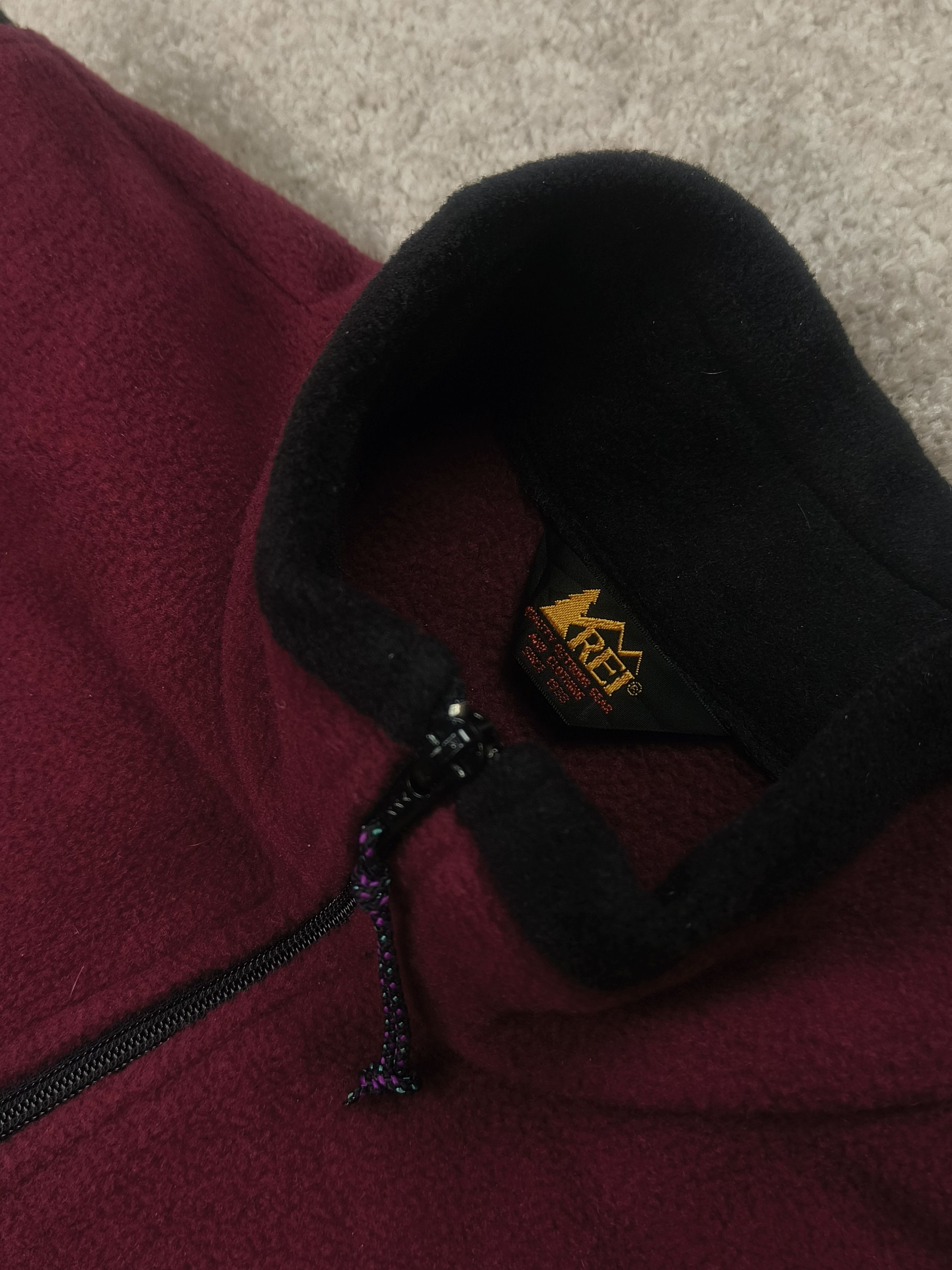 Rei REI Co-op Fleece Vest Burgundy/Maroon Full-Zip Outdoor Layer Size US L / EU 52-54 / 3 - 2 Thumbnail