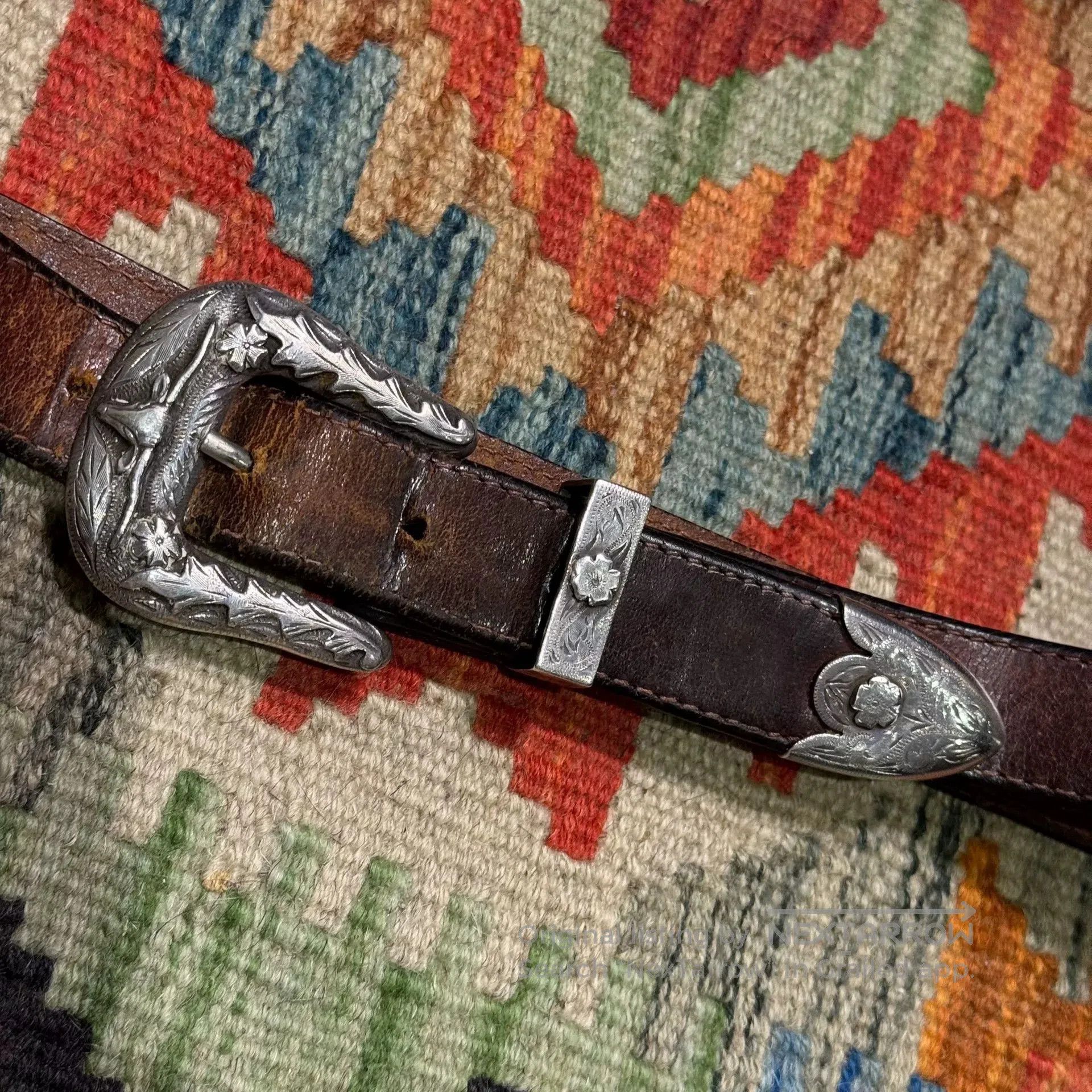 Polo Ralph Lauren Ralph Lauren Silver Buckle Leather Belt. Size ONE SIZE - 2 Thumbnail