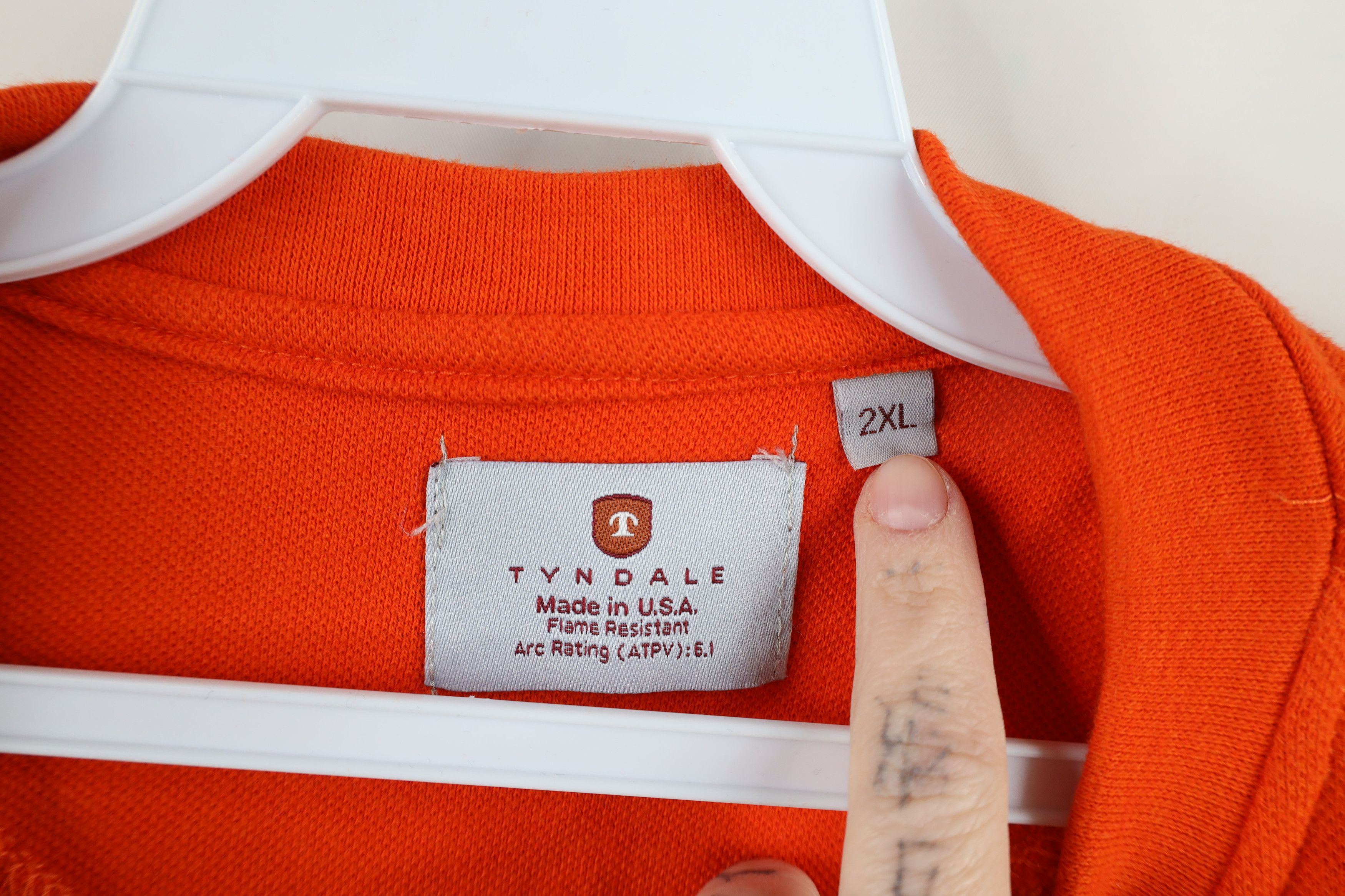 Vintage Tyndale FR Flame Resistant Work Henley T-Shirt Orange USA Size US XXL / EU 58 / 5 - 9 Thumbnail