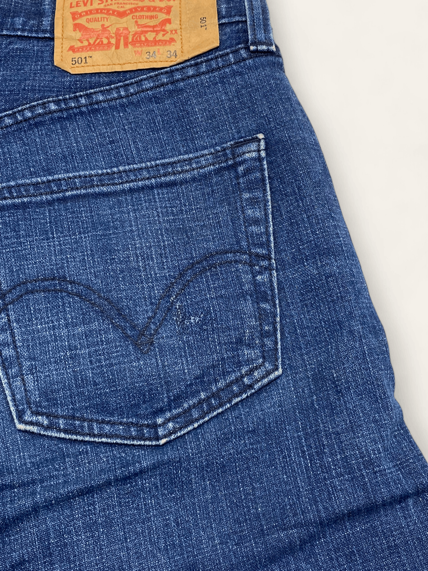 Jean Vintage LEVI'S 501 W34 L34 Straight Baggy Classic Blue Jeans Size US 34 / EU 50 - 9 Thumbnail