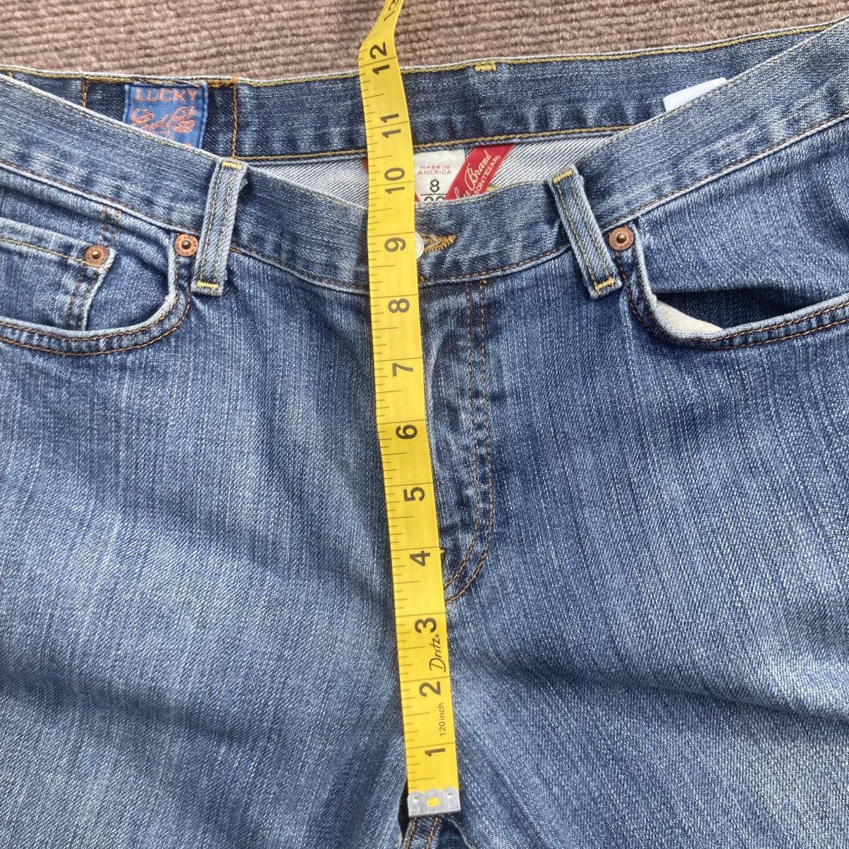 Lucky Brand Vtg Y2k Lucky Brand Easy Rider Owl Gusset Flare Jean 29 USA Size 29" - 13 Thumbnail