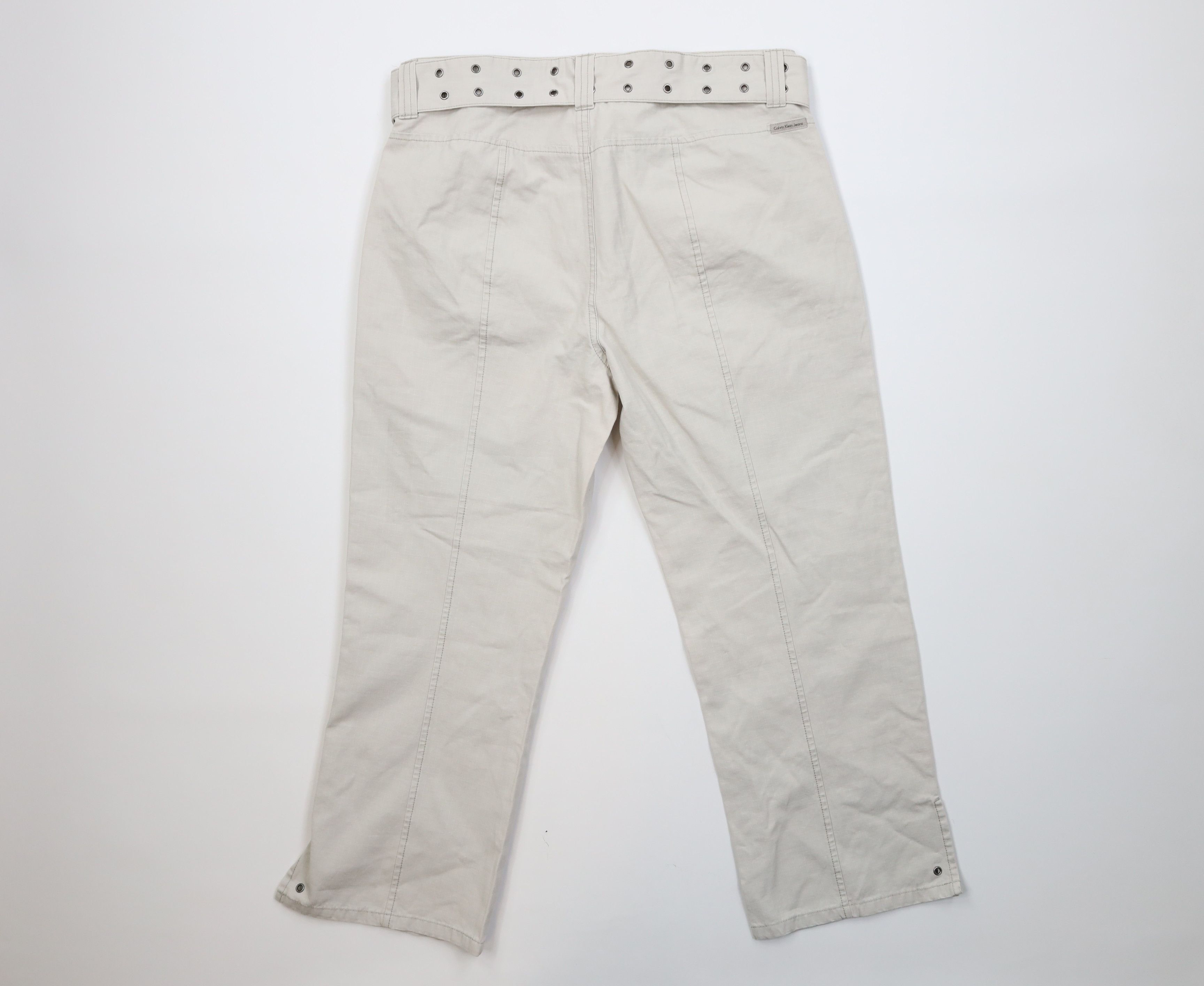 Calvin Klein Deadstock Vintage Y2K Calvin Klein Cropped Ripstop Pants Size 30" / US 8 / IT 44 - 8 Thumbnail