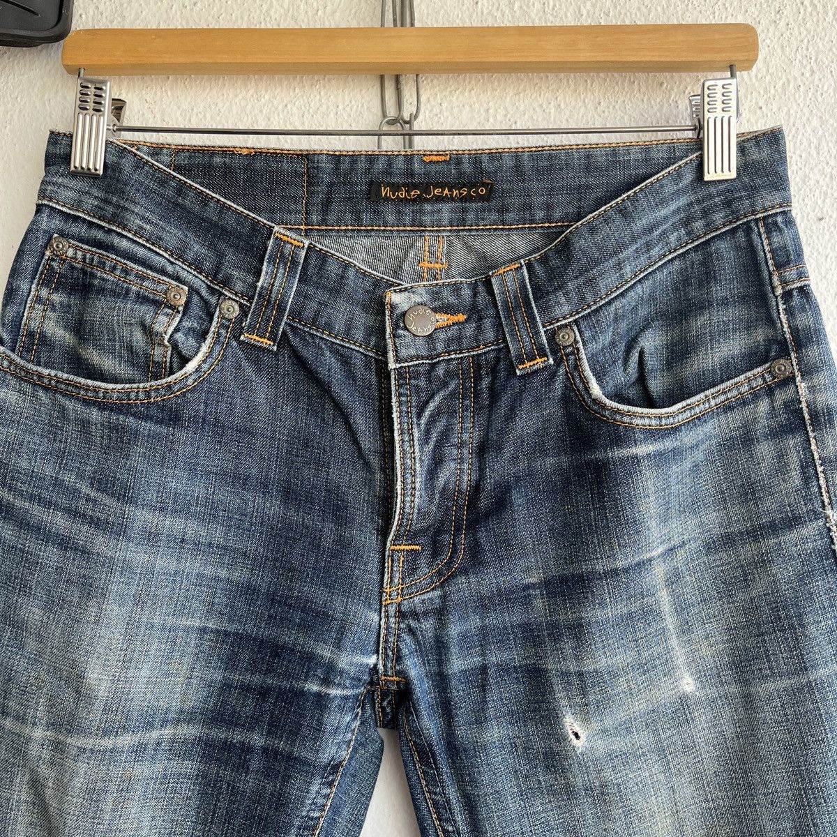 Nudie Jeans DISTRESSED NUDIE JEANS BOOTCUT OLA RIPPED KNEE JAPAN Size US 30 / EU 46 - 22 Thumbnail