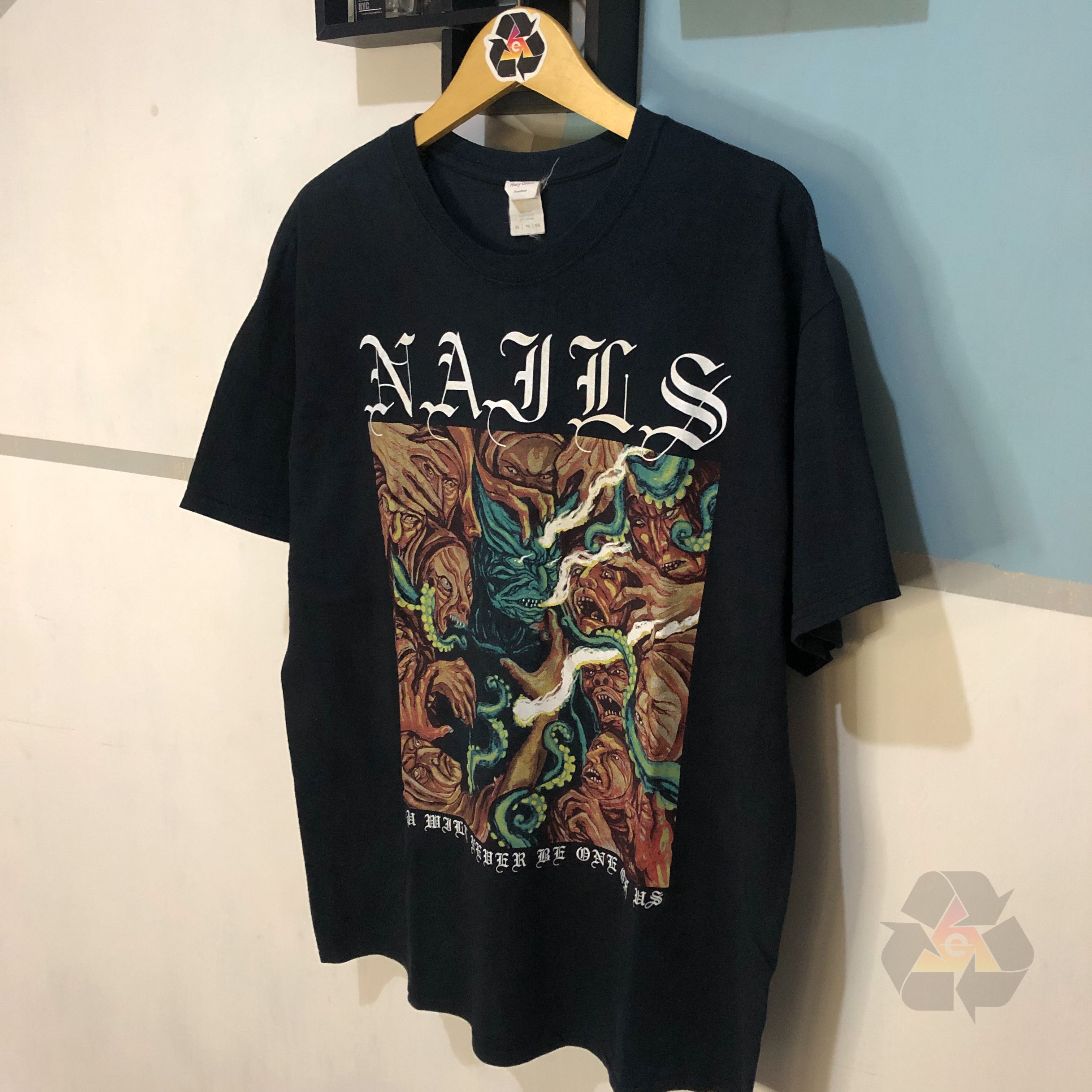 Band Tees Nails Band Album You Will Never Be One Of Us Vintage T-Shirt Size US XL / EU 56 / 4 - 3 Thumbnail
