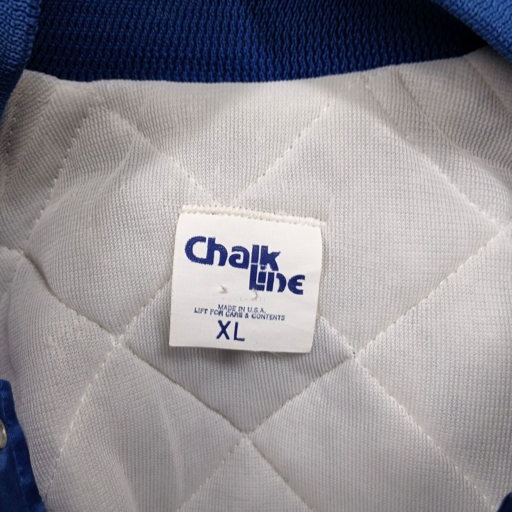Chalk Line VINTAGE Chalk Line Detroit Lions Satin Bomber Jacket Mens XL Blue EUC Size US XL / EU 56 / 4 - 5 Thumbnail