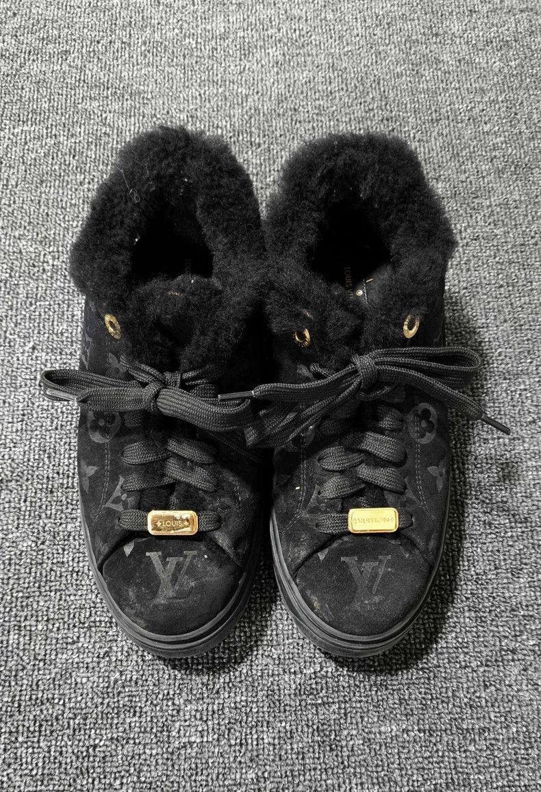 Louis Vuitton Black Louis Vuitton Teddy Slip -2505 Size US 4.5 / IT 34.5 - 4 Thumbnail
