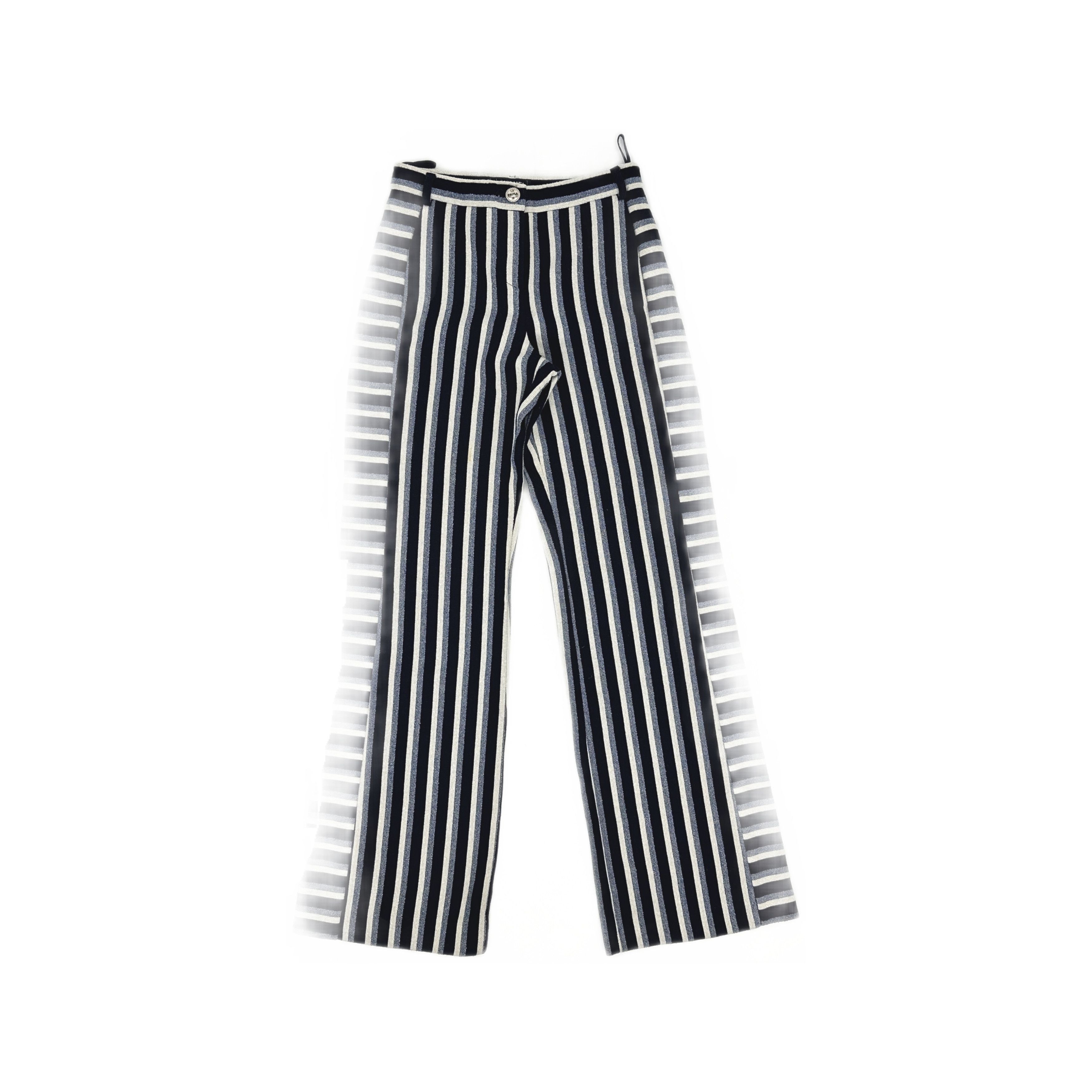 Chanel CHANEL Striped Pants Size 36 Size 26" / US 2 / IT 38 - 1 Thumbnail