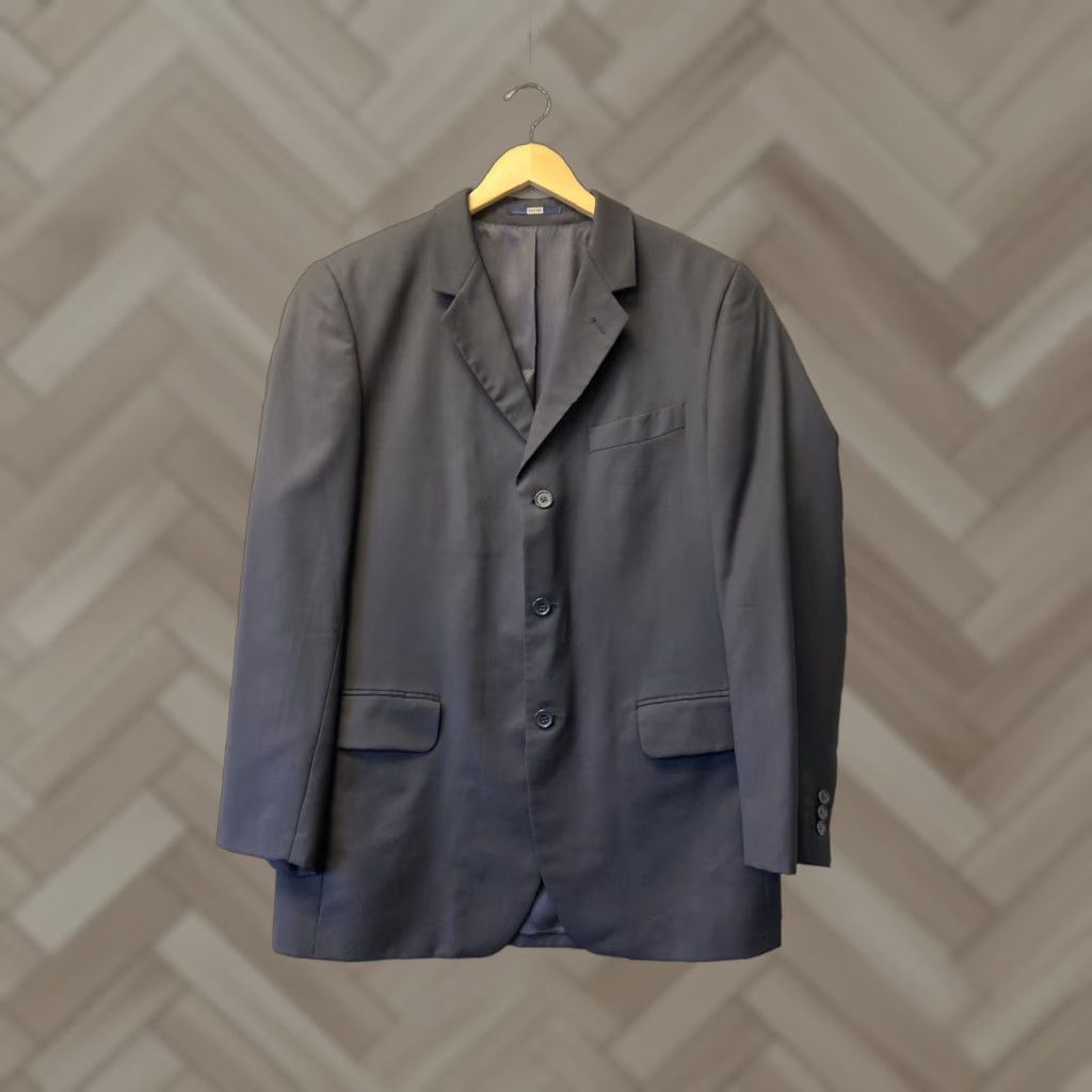 Vintage Emile Lafaurie Blazer Jacket Men 40R Gray Wool Button Closure Pockets Formal Mens Size 40R - 1 Thumbnail