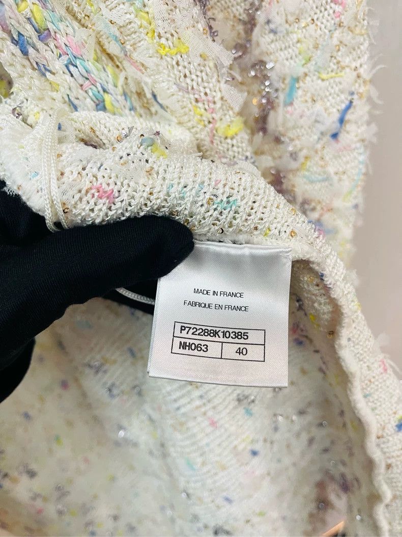 Chanel Chanel 22P shiny silk colored tweed braided cardigan jacket Size XS / US 0-2 / IT 36-38 - 3 Thumbnail