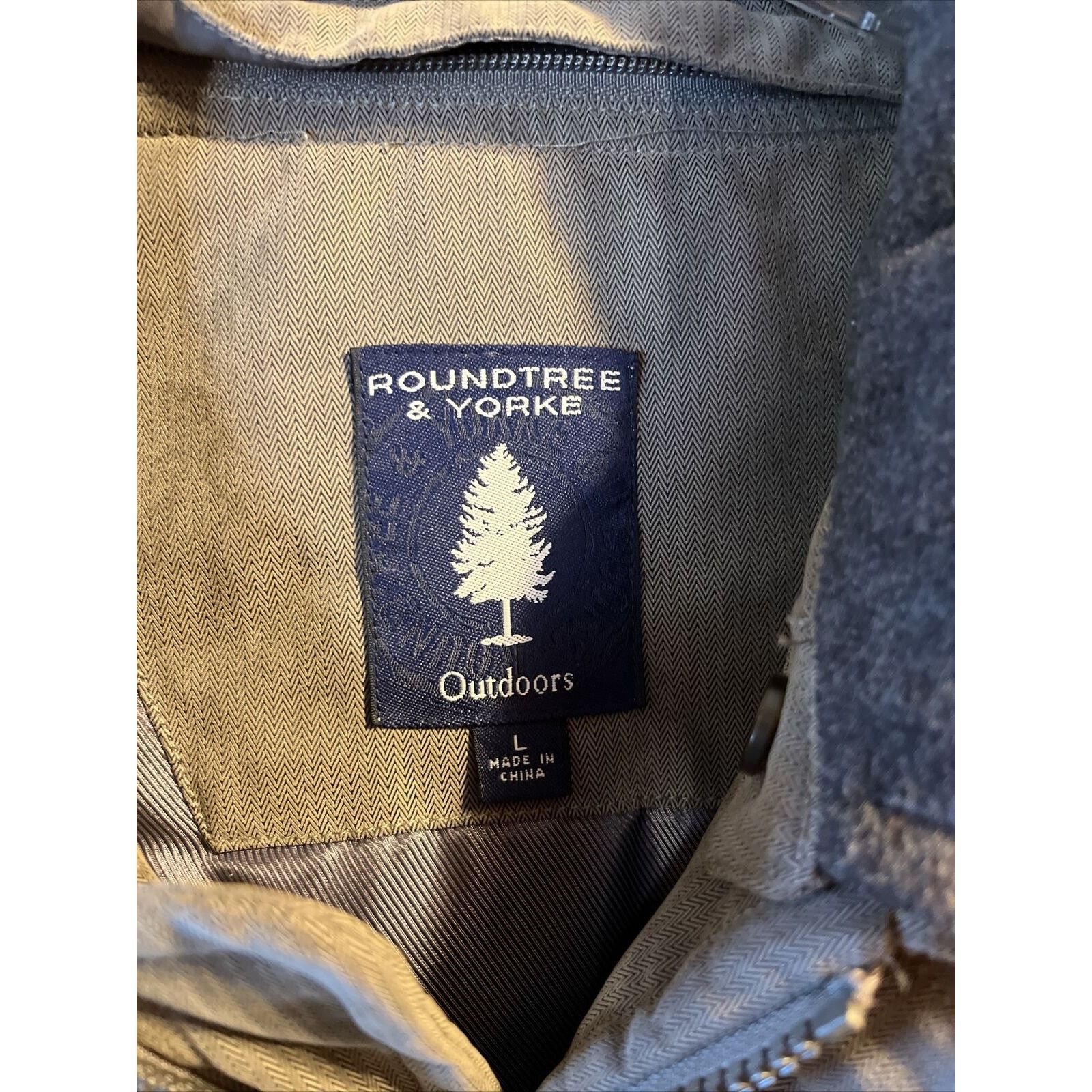 Roundtree & Yorke Roundtree & Yorke Outdoors Mens L Gray Lined Polyester Coat Size US L / EU 52-54 / 3 - 2 Thumbnail