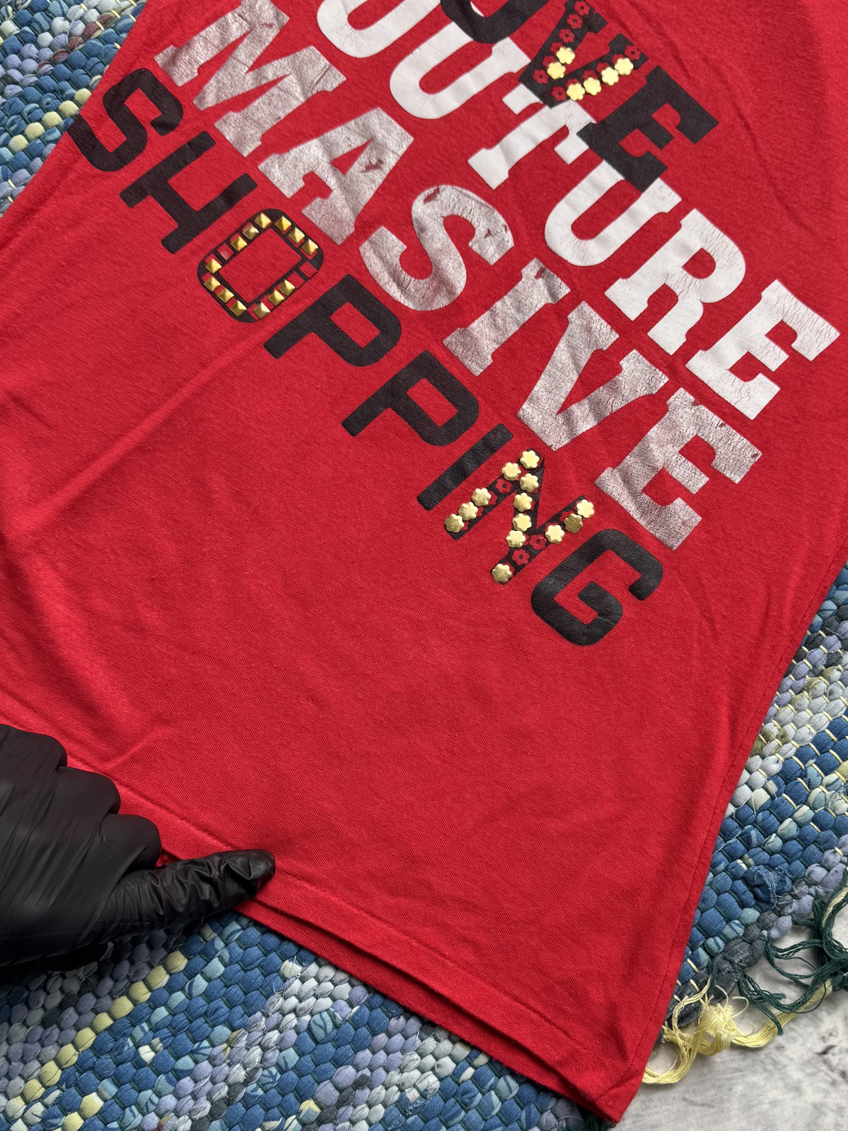 Vintage Vintage Red Graphic T Shirt Y2K Slogan Tee Size M / US 6-8 / IT 42-44 - 3 Thumbnail