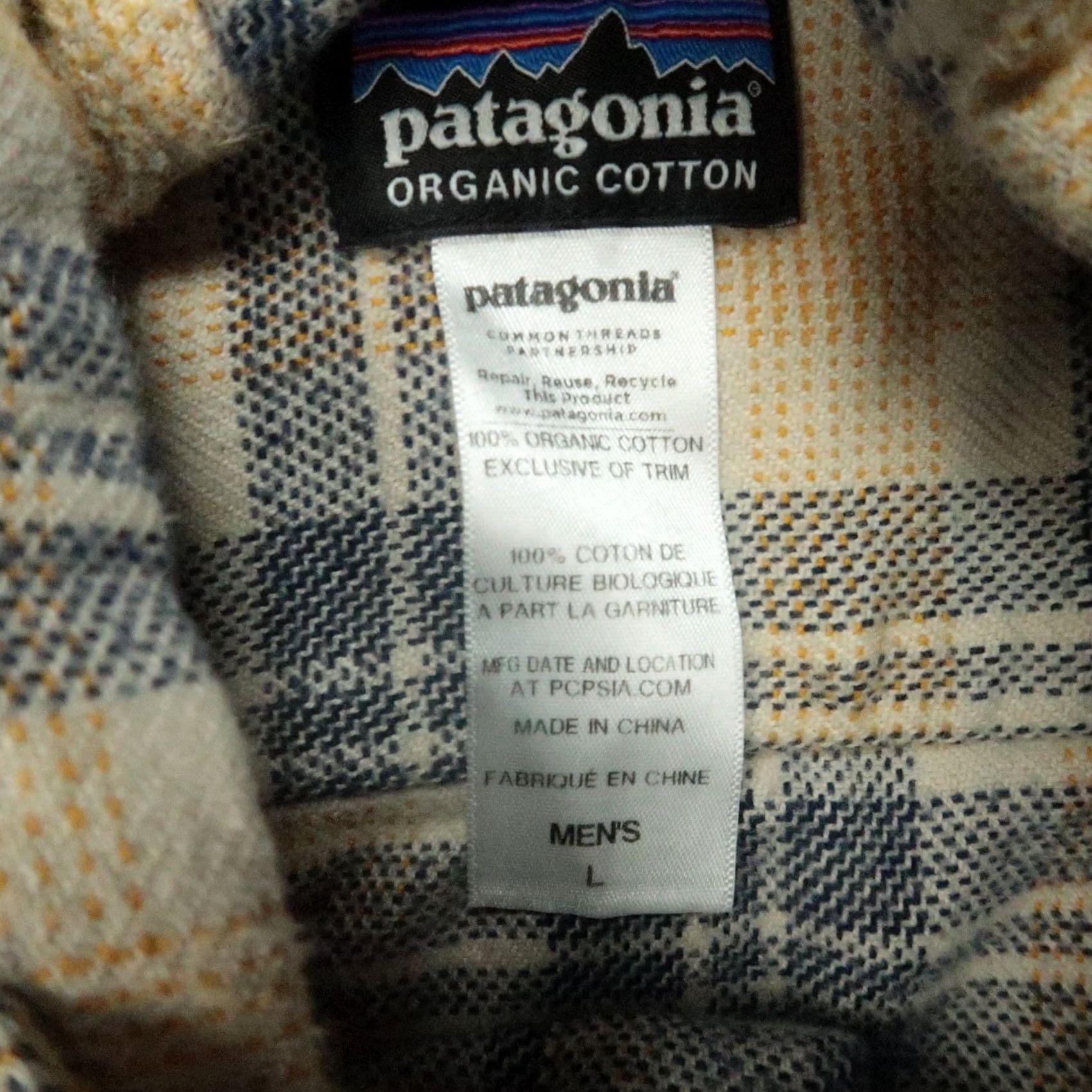 Patagonia Patagonia Hoodie Mens L Beige Plaid Flannel Hooded Pocket Long Sleeve Pullover Button Camisole? Size US L / EU 52-54 / 3 - 3 Thumbnail