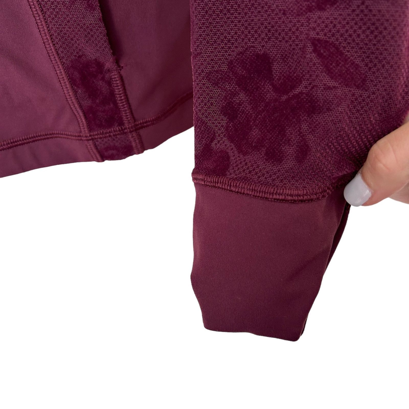 Lululemon Lululemon Maroon Floral SE Define Jacket Flocked Dark Adobe Size M / US 6-8 / IT 42-44 - 3 Thumbnail