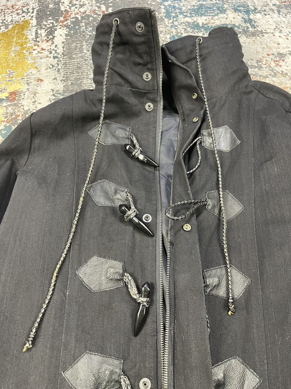 semanticdesign Semantic Design Bono Leather Tagged Toggle Long Jacket Size US M / EU 48-50 / 2 - 15 Thumbnail
