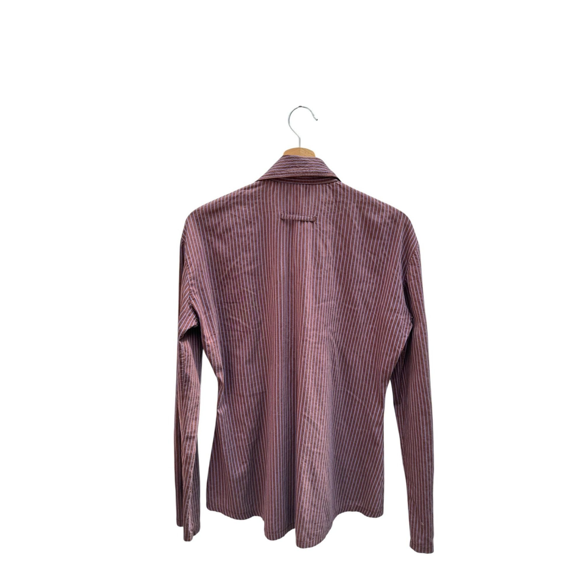 Jean Paul Gaultier Jean Paul Gaultier Vintage Striped Button-Up Shirt Size Men’ Size US S / EU 44-46 / 1 - 3 Thumbnail