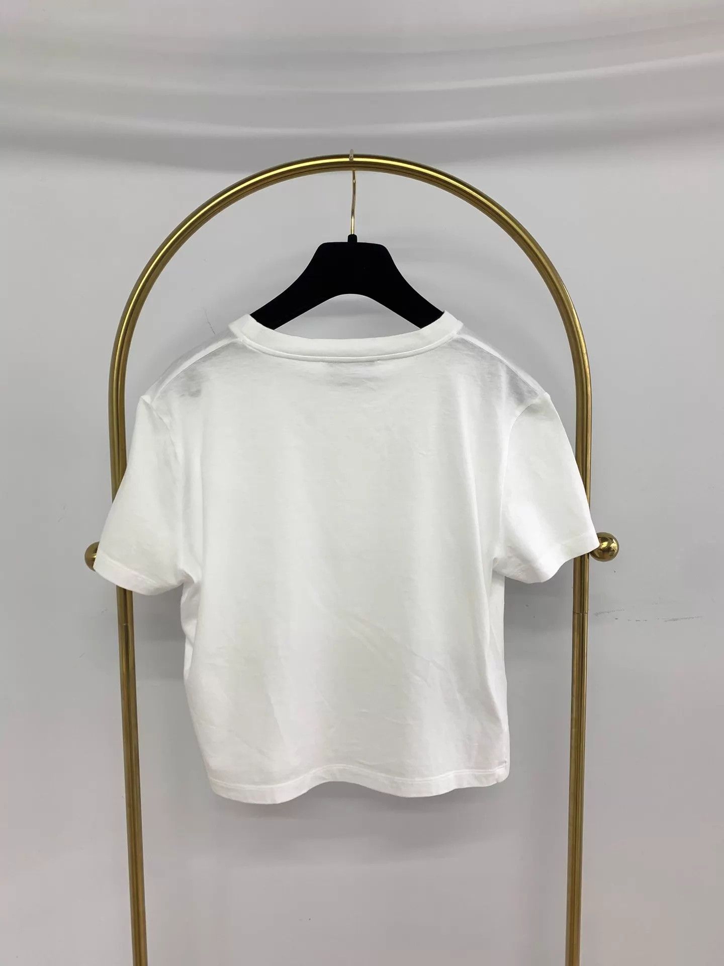 Miu Miu MIU MIU White Large Logo Short Sleeve Tee M (New) Size M / US 6-8 / IT 42-44 - 3 Thumbnail