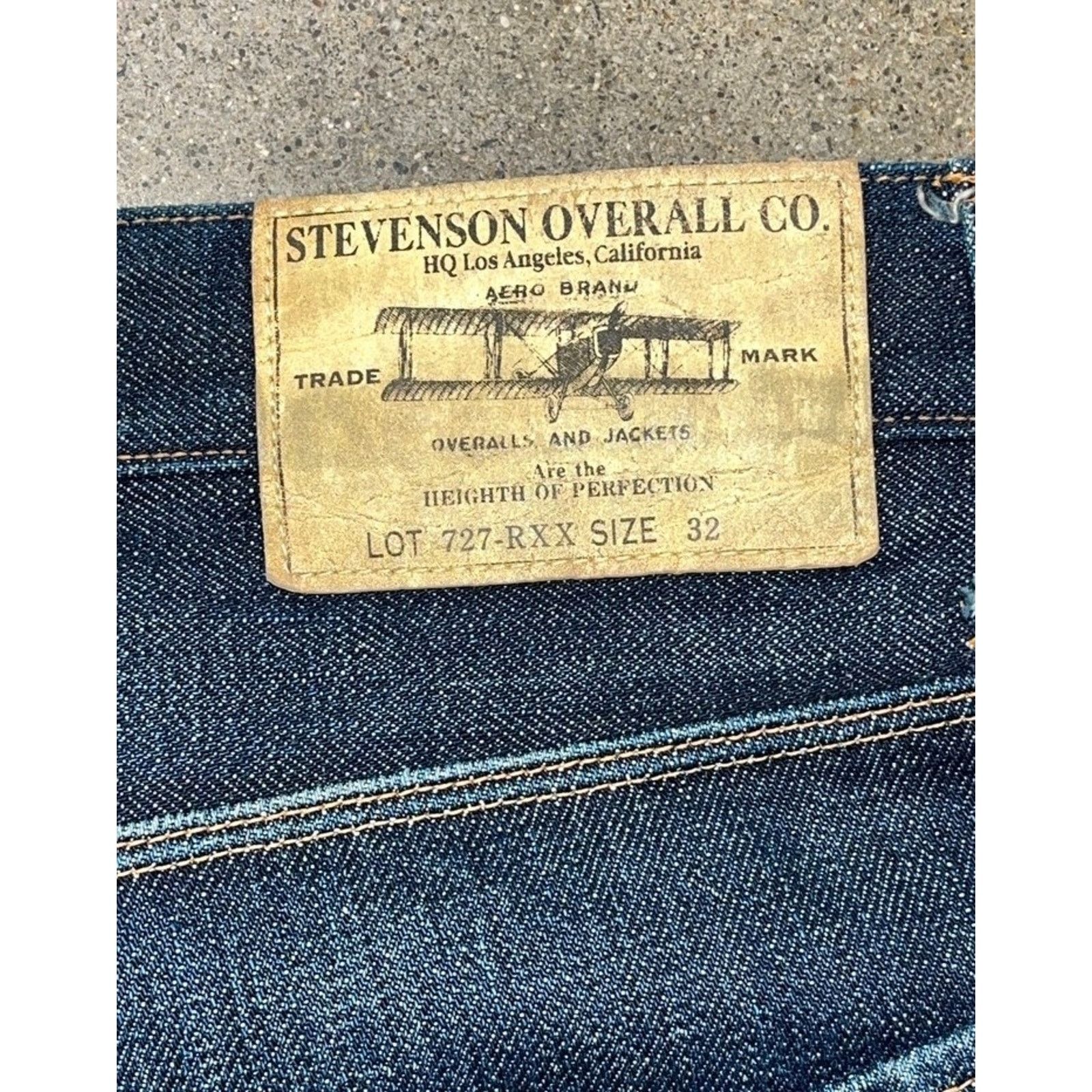 Stevenson Overall Co. Stevenson Overall Co Lot 727-RXX Selvedge Jeans 32x29 Raw Size US 32 / EU 48 - 7 Thumbnail