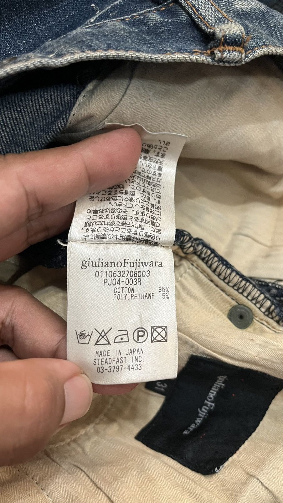 Giuliano Fujiwara Giuliano Fujiwara Spalatter Paint Slim Stretch jeans 34 x 32 Size US 34 / EU 50 - 16 Thumbnail