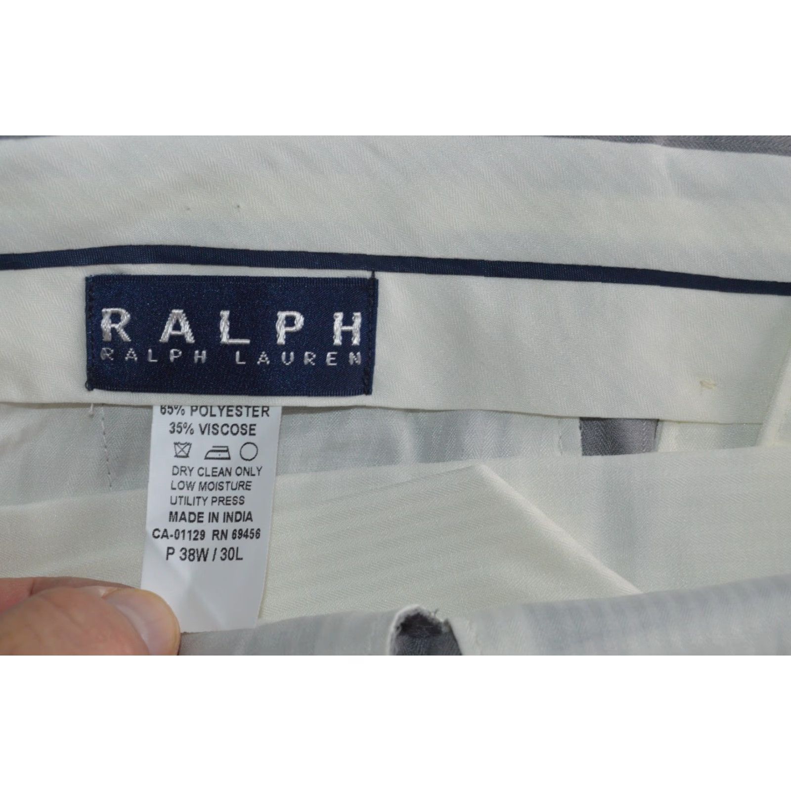 Ralph Lauren Ralph Lauren Dress Pants Mens Gray Stripe Pleated Cuffed 38/30 Regular Inseam 30 Size US 38 / EU 54 - 5 Thumbnail