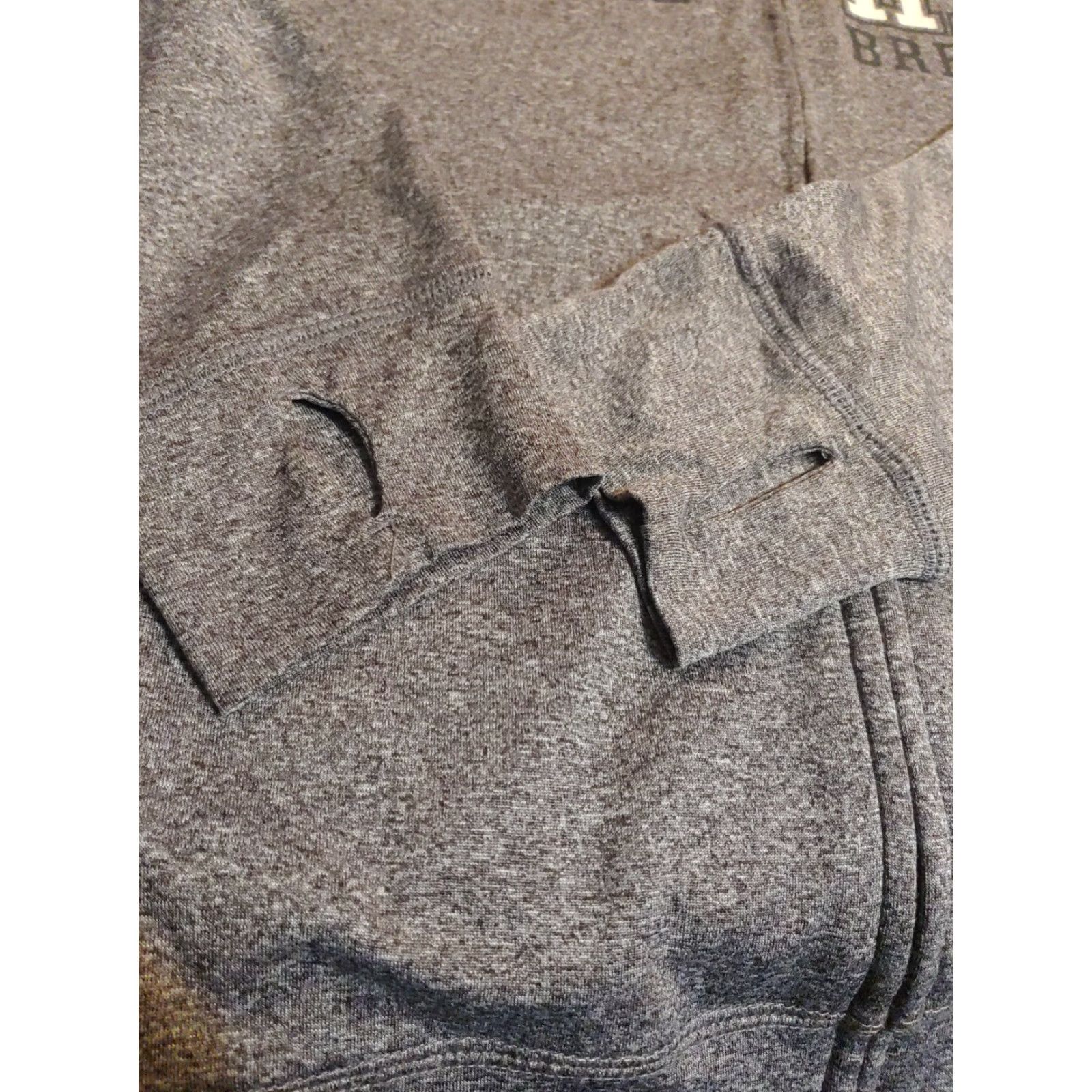 Vintage Min Has Brewery EST 1845 jacket Womens L Zipup Hoodie Gray Pockets Athletic Running Jogging Activewear Size L / US 10 / IT 46 - 5 Thumbnail