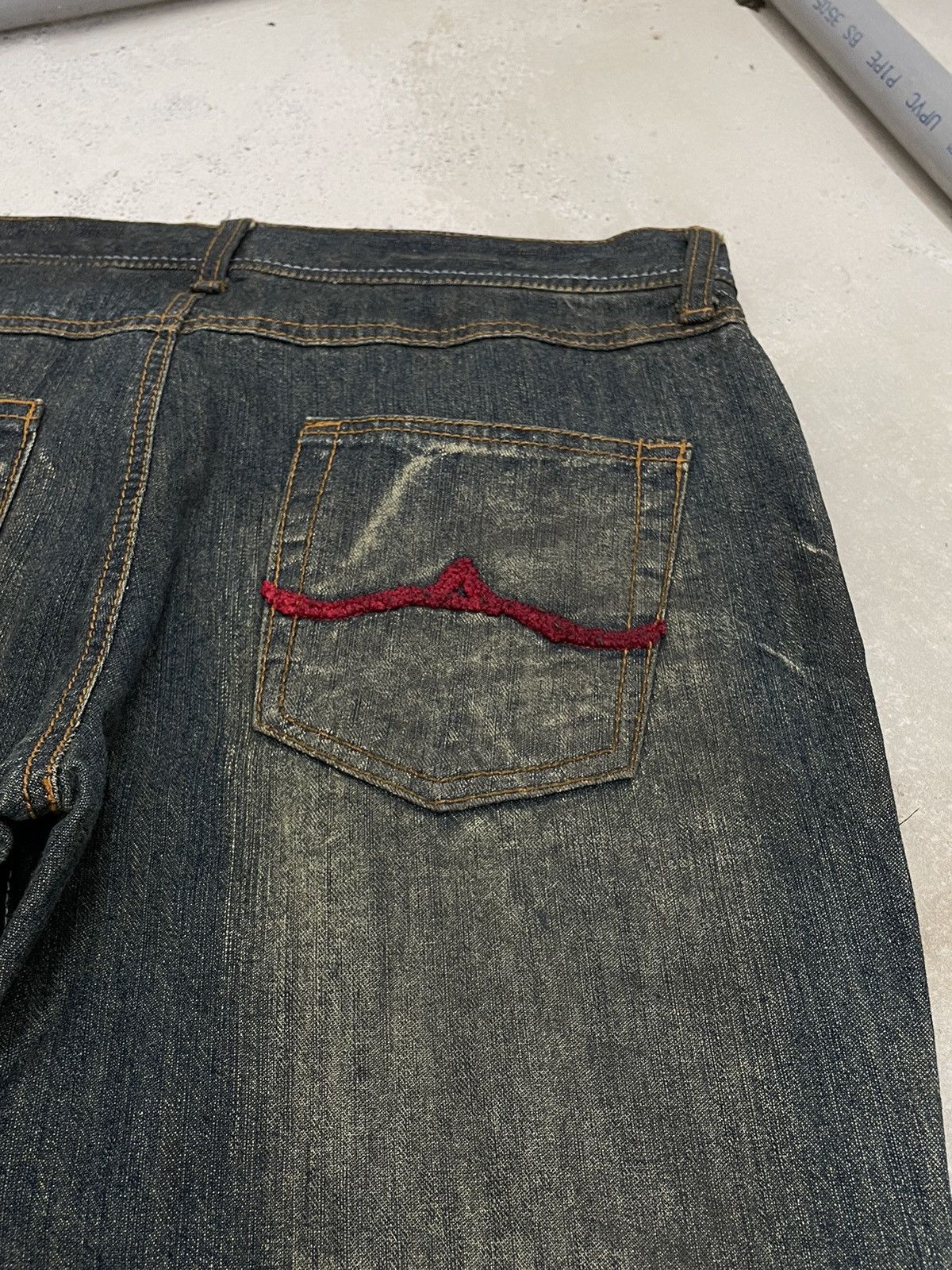 20471120 In the Attic Crazy Muddy Distressed Stud Japan Punk Denim Size US 32 / EU 48 - 15 Thumbnail