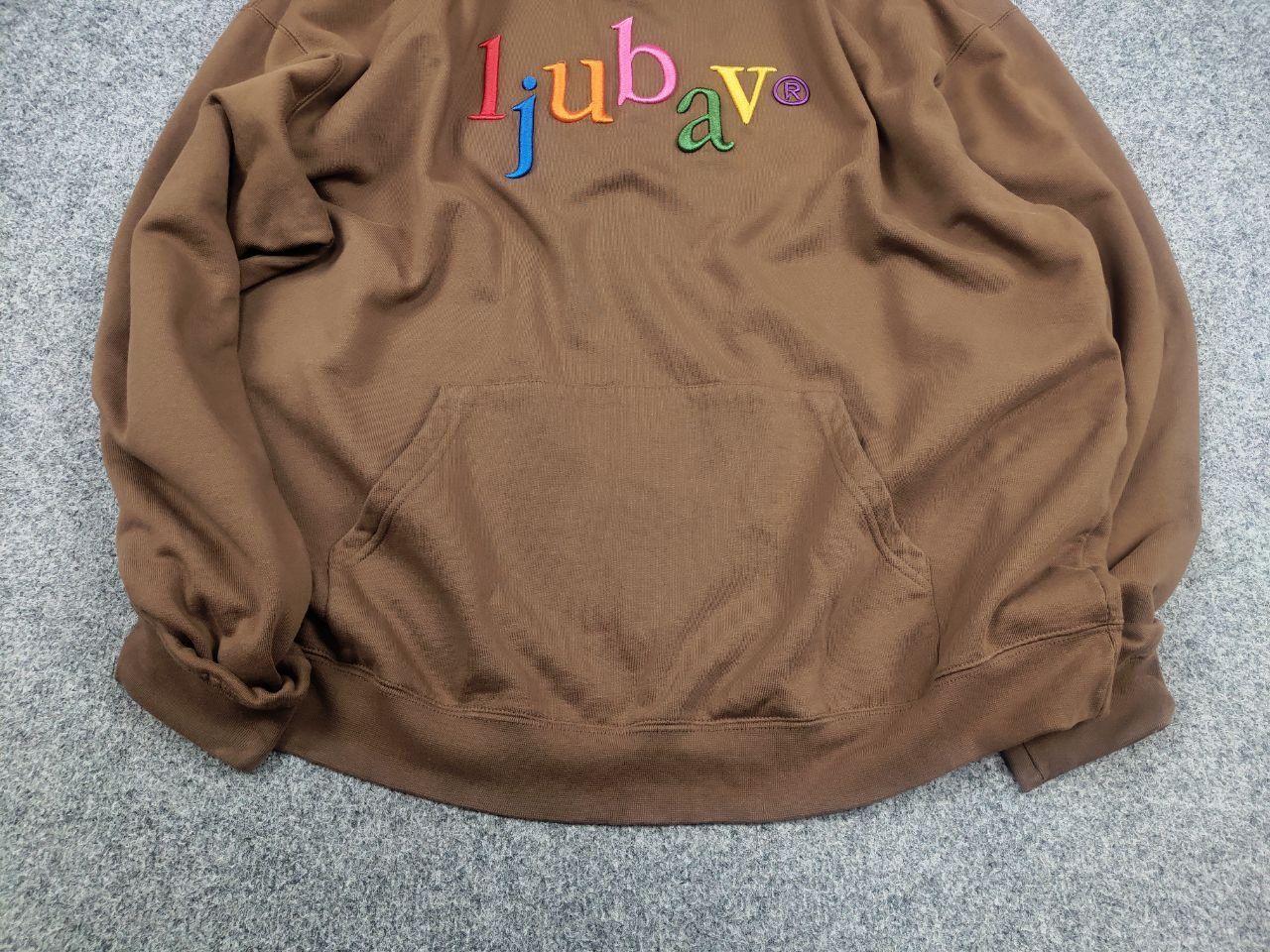 Other ljubav Design Embroidered logo Brown Oversized Hoodie Size US XL / EU 56 / 4 - 6 Thumbnail