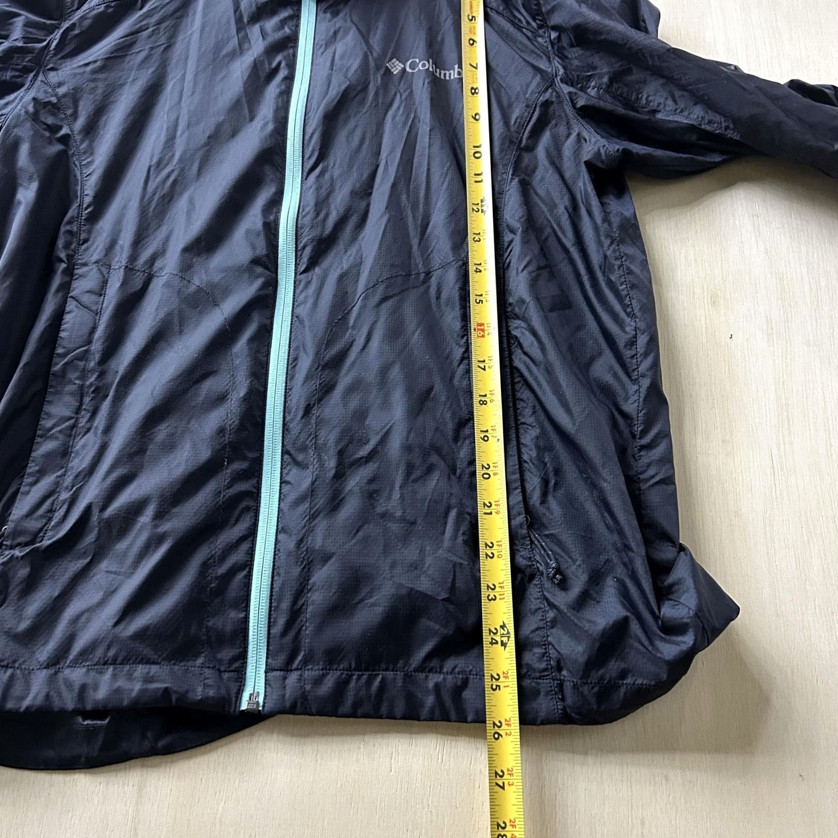 Vintage Columbia Womens Large Black Omni-Shield Hooded Windbreaker Jacket Full Zip Size L / US 10 / IT 46 - 7 Thumbnail