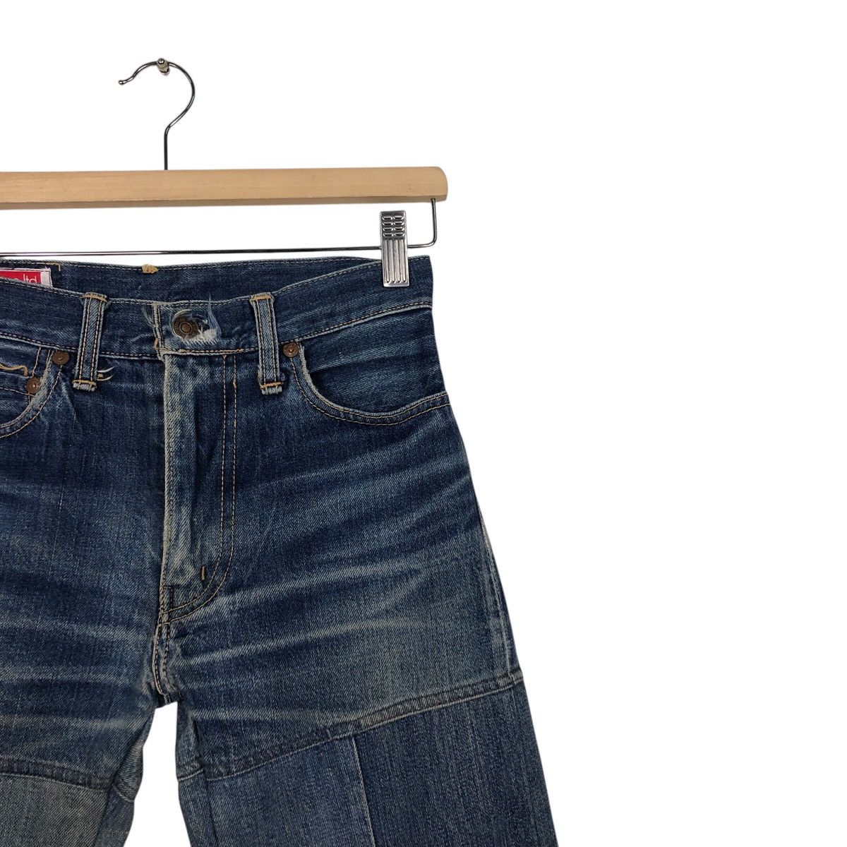 Japanese Brand Vintage Joker Co. Ltd. Panelled Flare Denim Issey Miyake Size 28" / US 6 / IT 42 - 7 Thumbnail