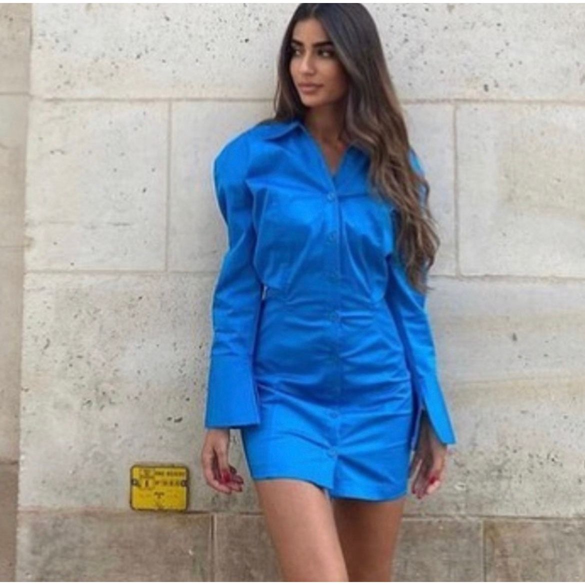 Zara ZARA BLOGGER FAVORITE COTTON SHIRT DRESS Size M / US 6-8 / IT 42-44 - 4 Thumbnail