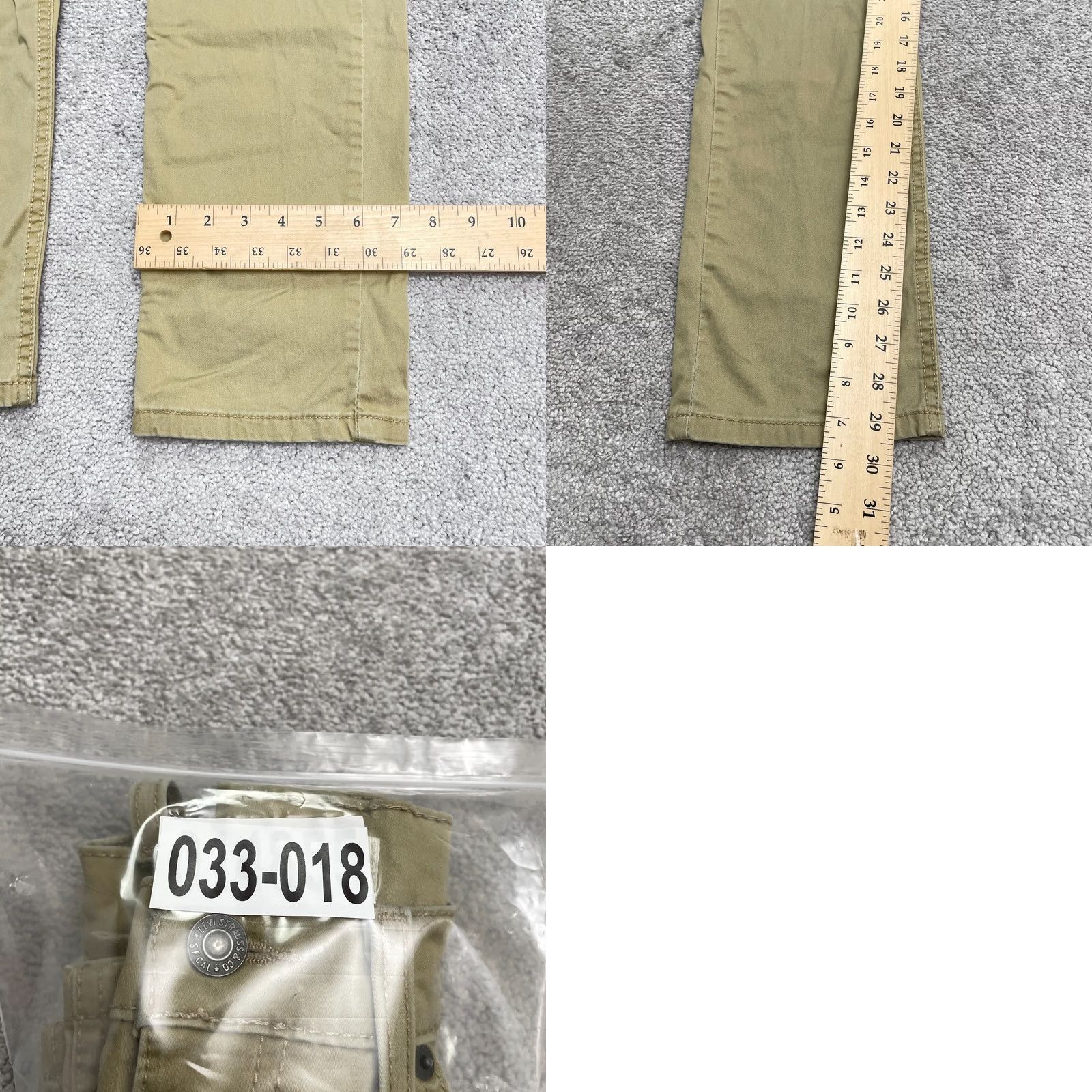 Levi's Levi's 511 Slim Fit Khaki Pants Mens 29x29 Brown Straight Leg Pockets Cotton Size US 29 - 9 Thumbnail