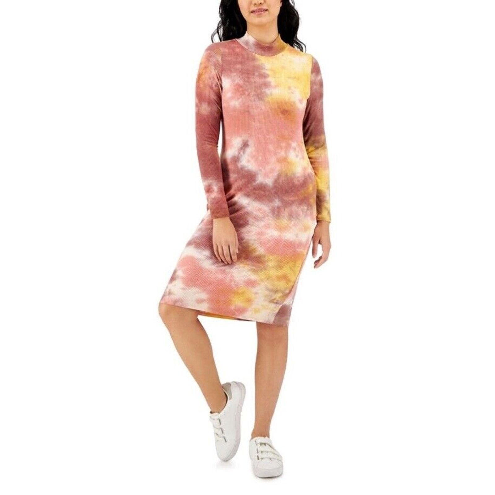Other Tinsel Coral Stretch Pull On Mock Neck Shift Dress PL Size L / US 10 / IT 46 - 1 Thumbnail