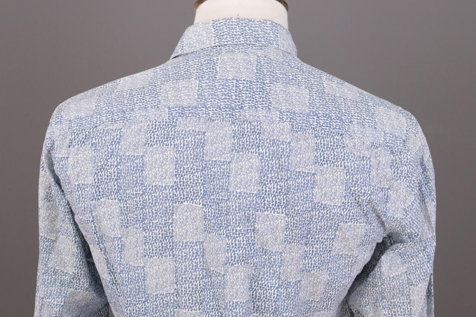 Desigual Desigual Blue Printed Long Sleeve Dress Shirt Size M Size US M / EU 48-50 / 2 - 10 Thumbnail