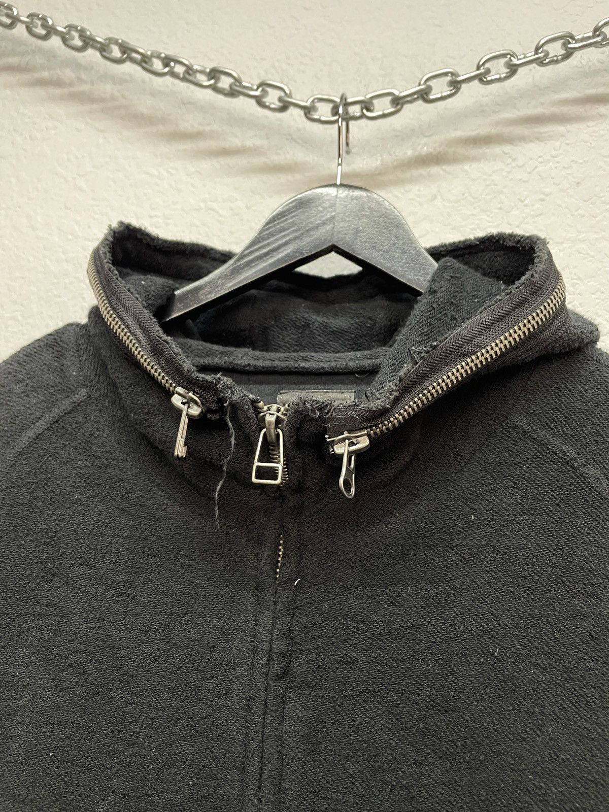 Japanese Brand Vintage Midas Rick Owens Vibe y2k Style Black Zip Hoodie Size US M / EU 48-50 / 2 - 4 Thumbnail