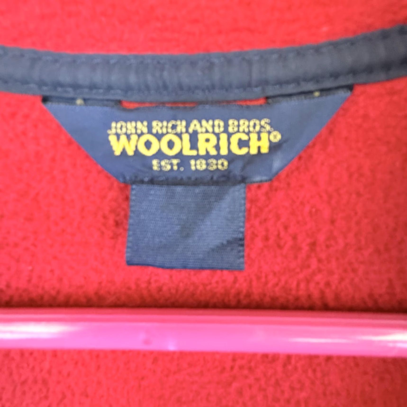 Vintage Woolrich Sweater Pullover Mens Medium Red Fleece 1/4 Zip Mock Neck Outdoor Hiking Size US L / EU 52-54 / 3 - 4 Thumbnail