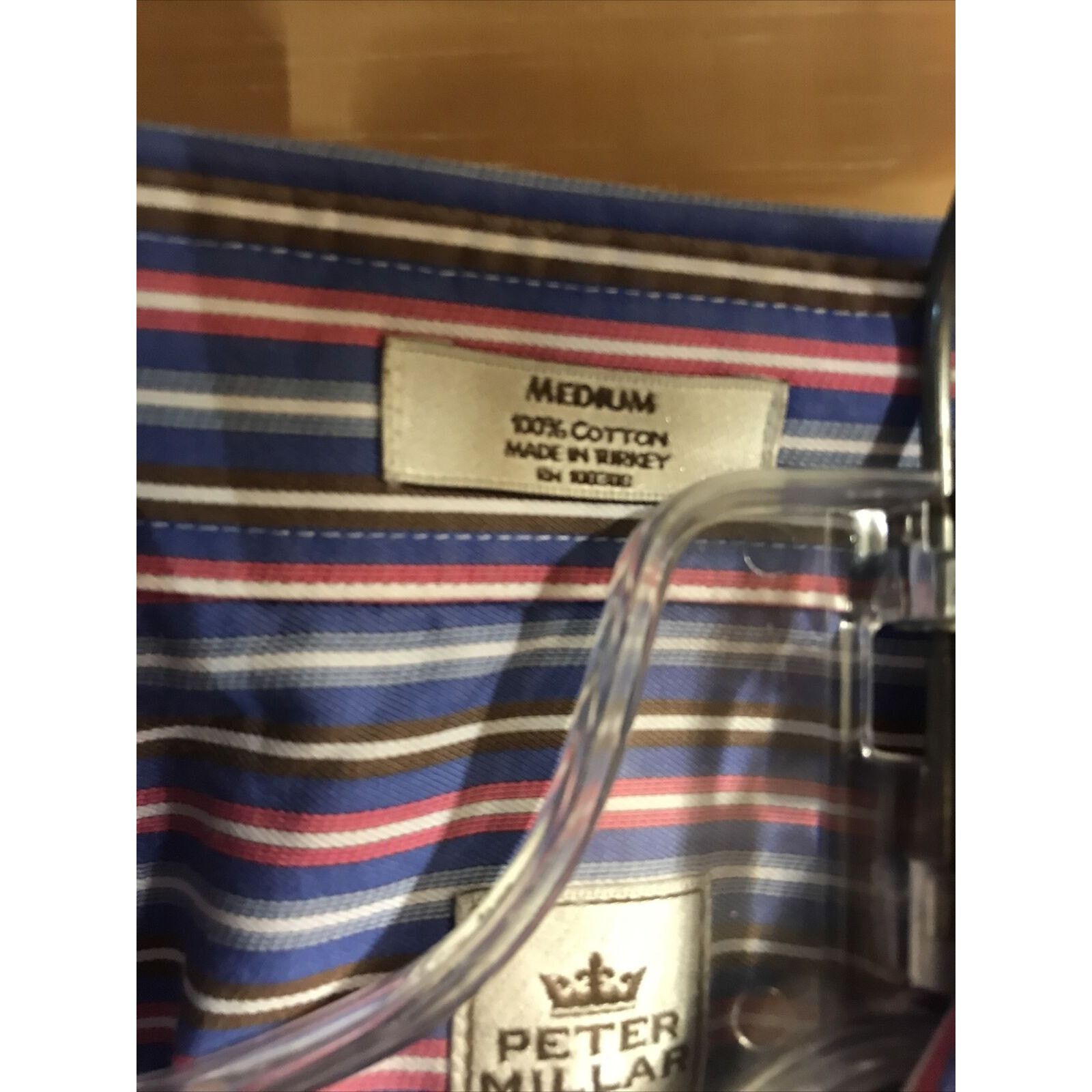 Peter Millar Peter Millar Men’s M Multicolor Striped Button Cotton Shirt Size US M / EU 48-50 / 2 - 3 Thumbnail