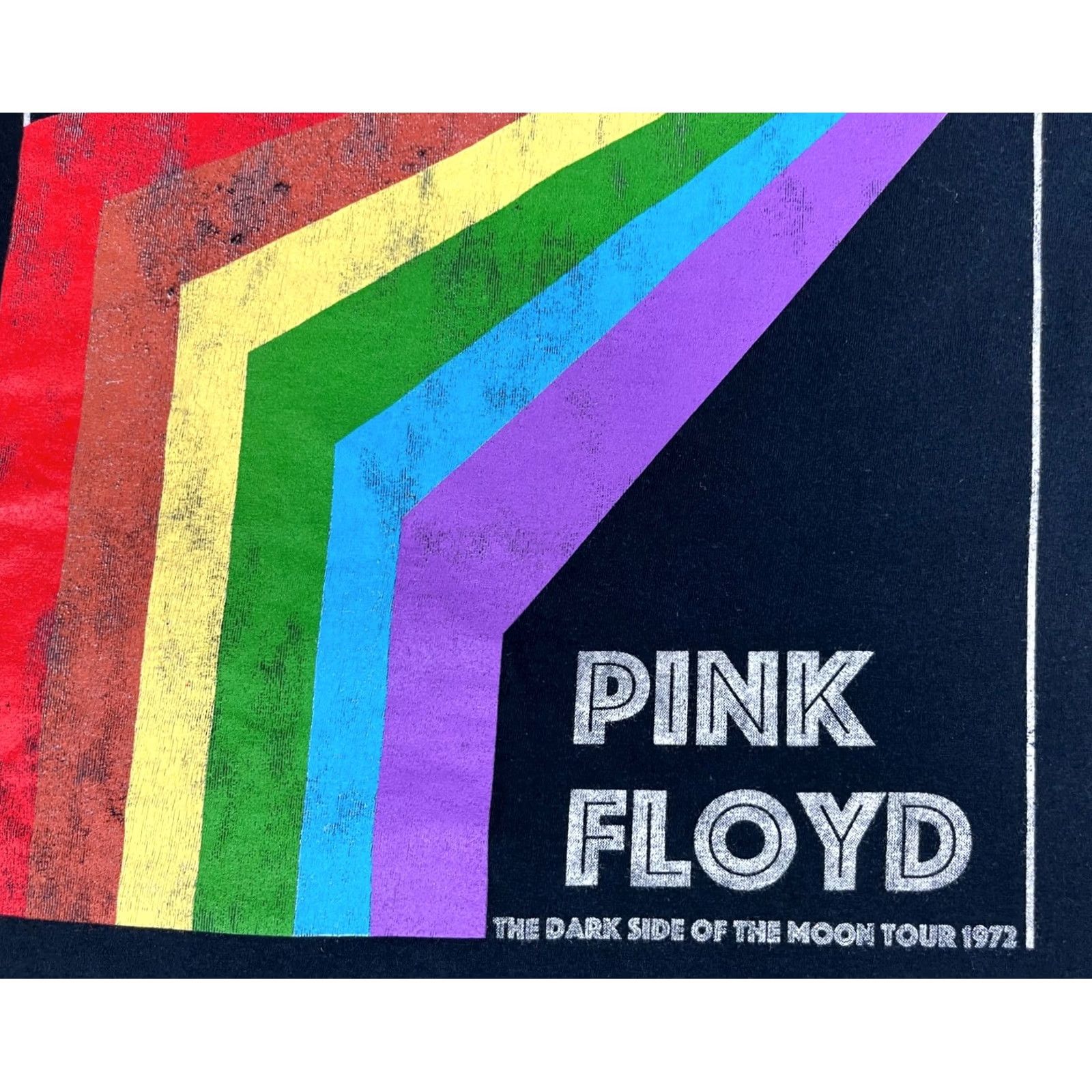 Vintage Pink Floyd T-Shirt Men XL Dark Side of the Moon Tour 1972 2016 Black 100% Cotton Double-Sided UK Made Size US XL / EU 56 / 4 - 5 Thumbnail