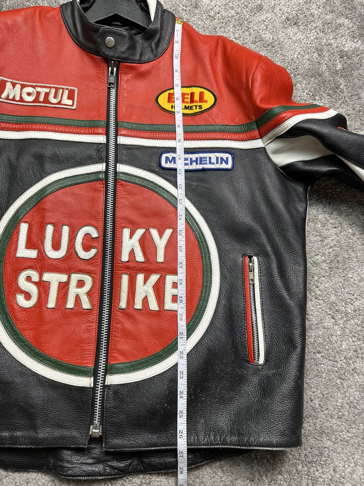 Vintage Lucky Strike Leather Racing Jacket Size US XL / EU 56 / 4 - 9 Thumbnail