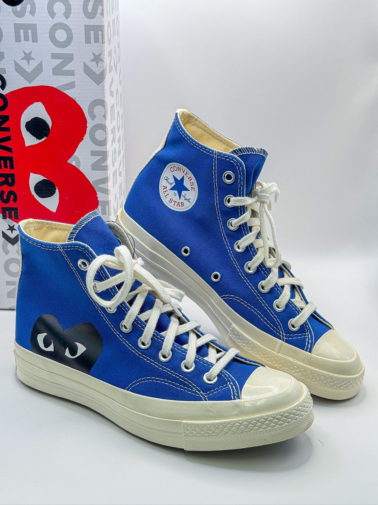 Comme des Garcons PLAY × Converse Converse x Comme des Garçons PLAY Chuck 70 High Blue Quartz Size US 8 / EU 41 - 1 Thumbnail