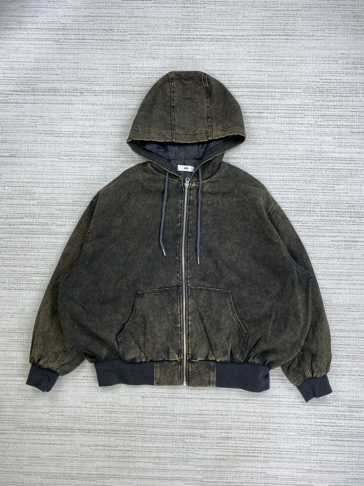 Pre-owned If Six Was Nine X Vintage Wego Acid Grey Carhartt Style Hoodie Canvas Jacket